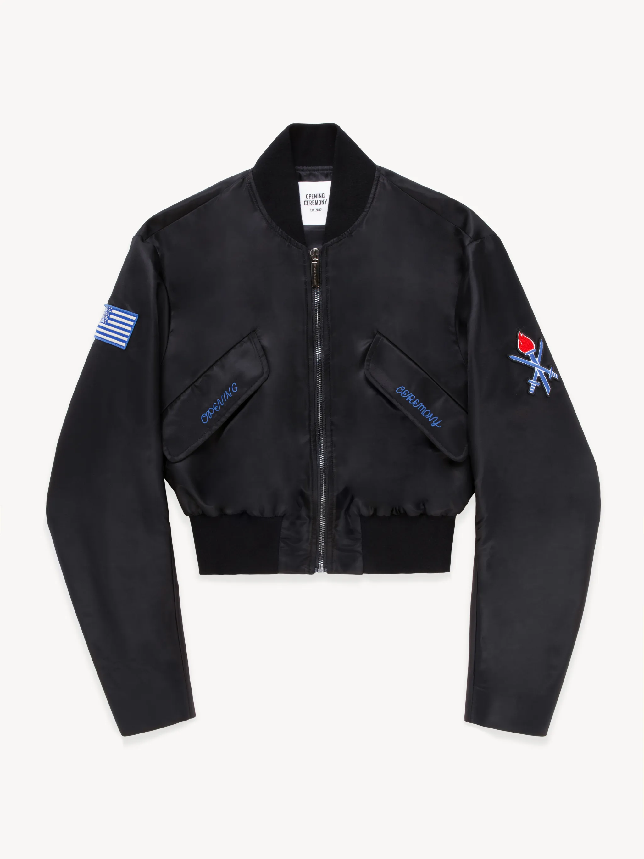EMBROIDED LOGO VARSITY JACKET