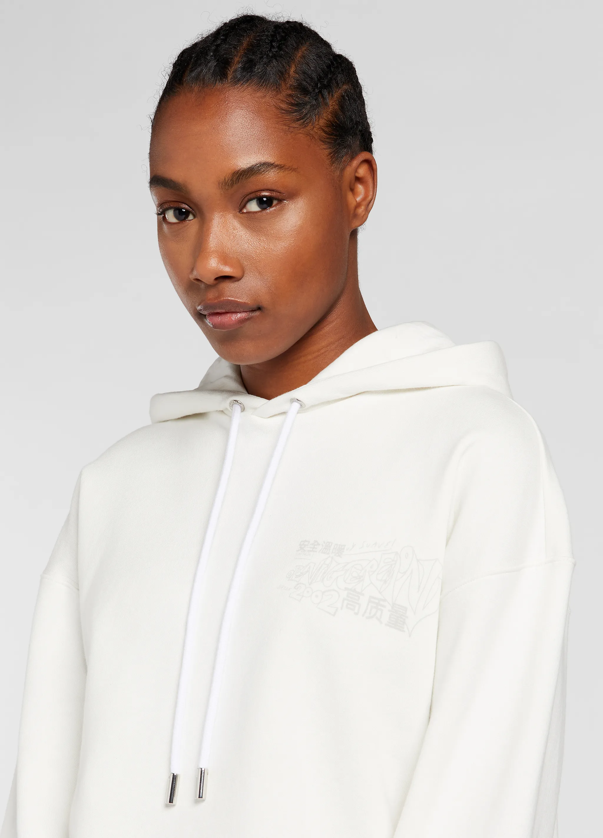 FLOWER CHAIR PRINT CROPPED HOODIE