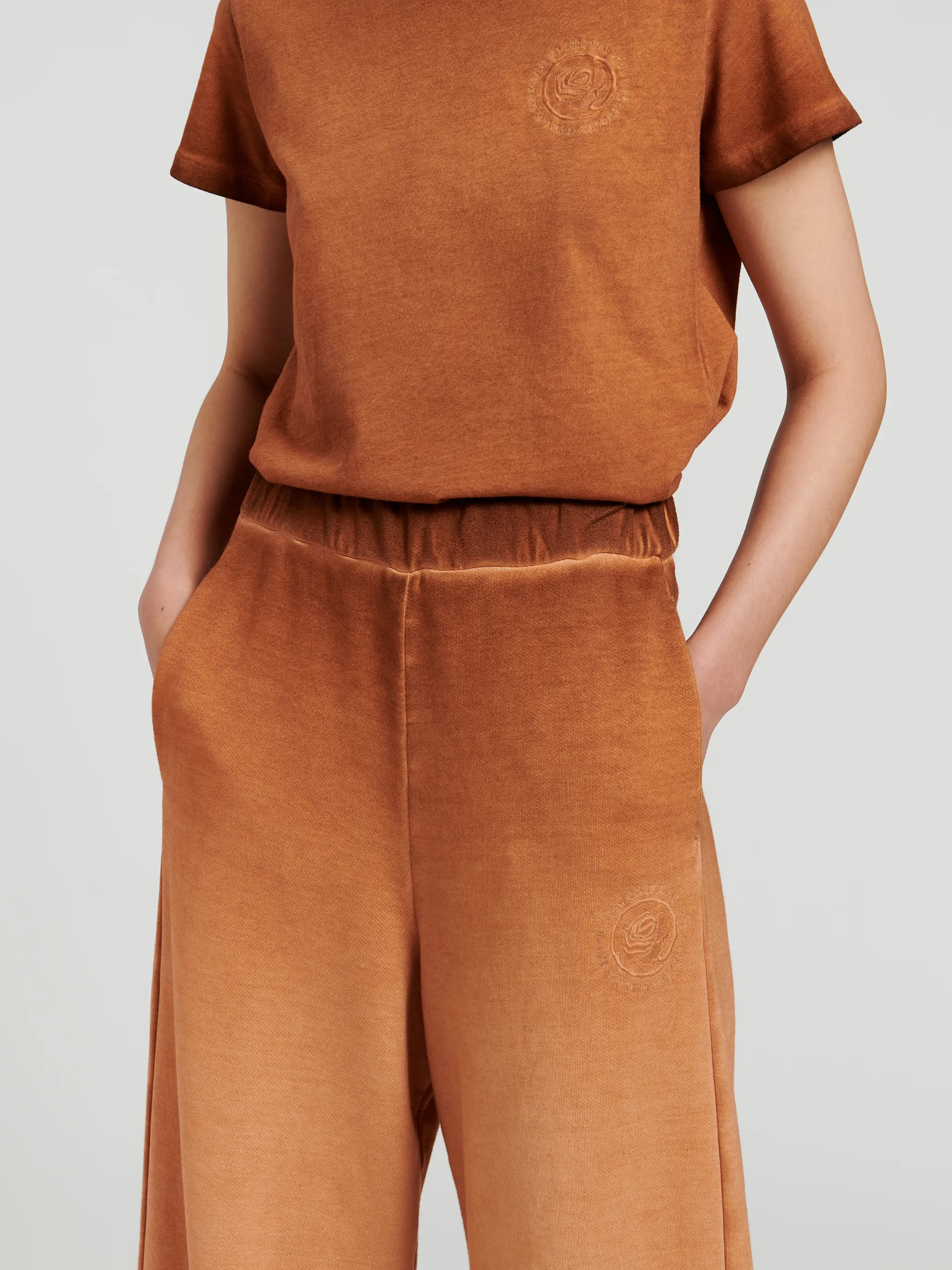 gradient wide-leg track pants