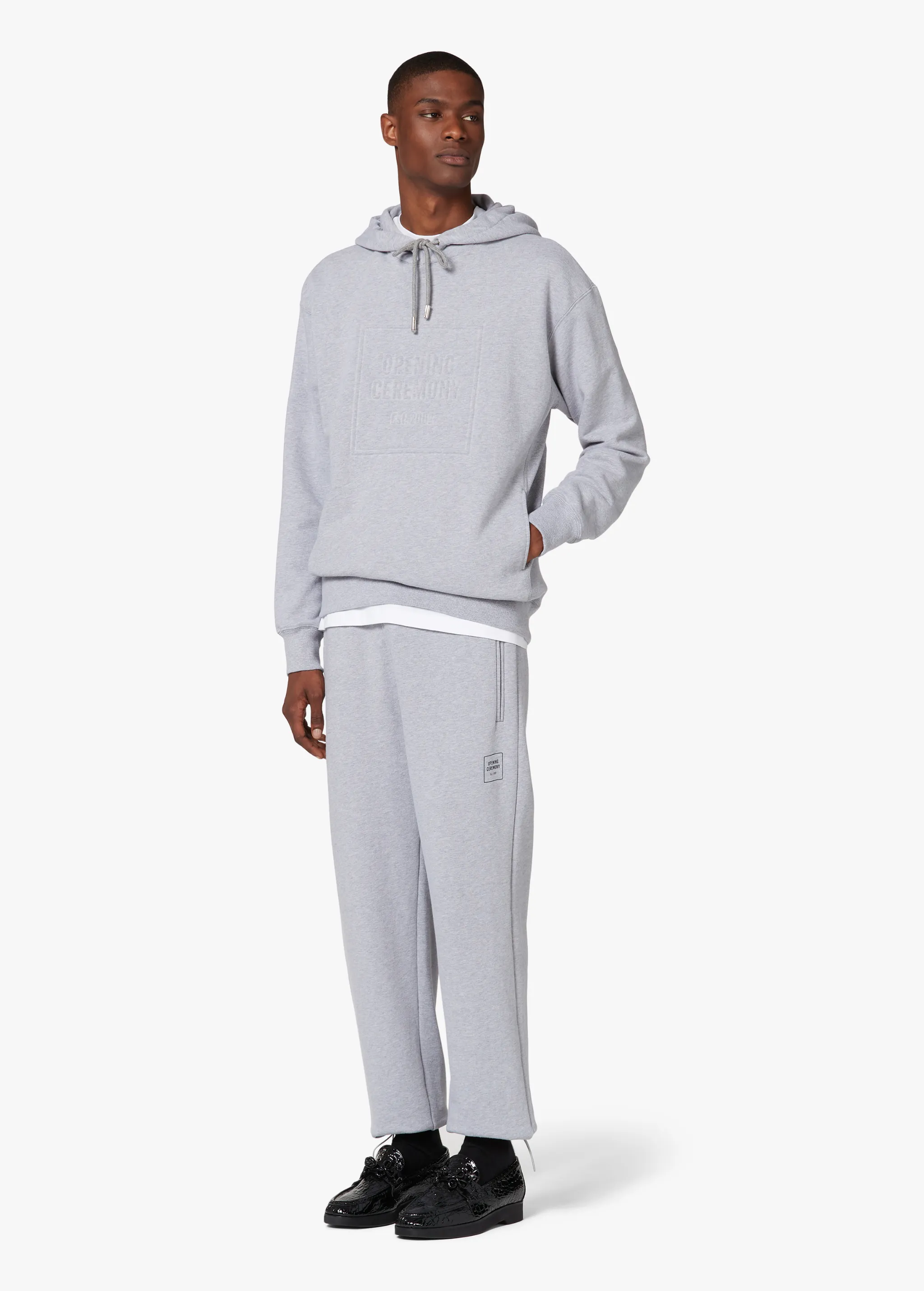 GREY LOGO HOODIE