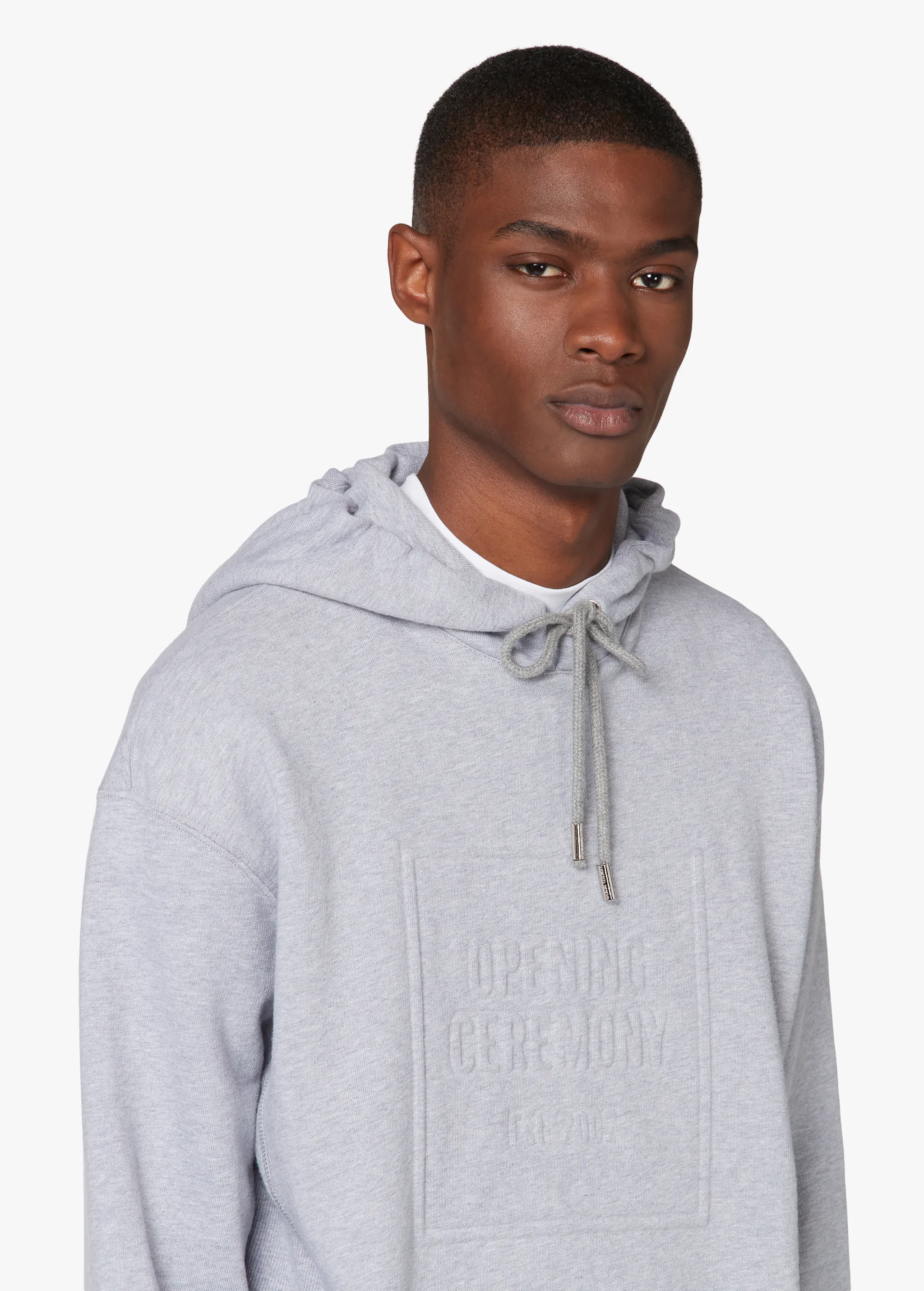 GREY LOGO HOODIE