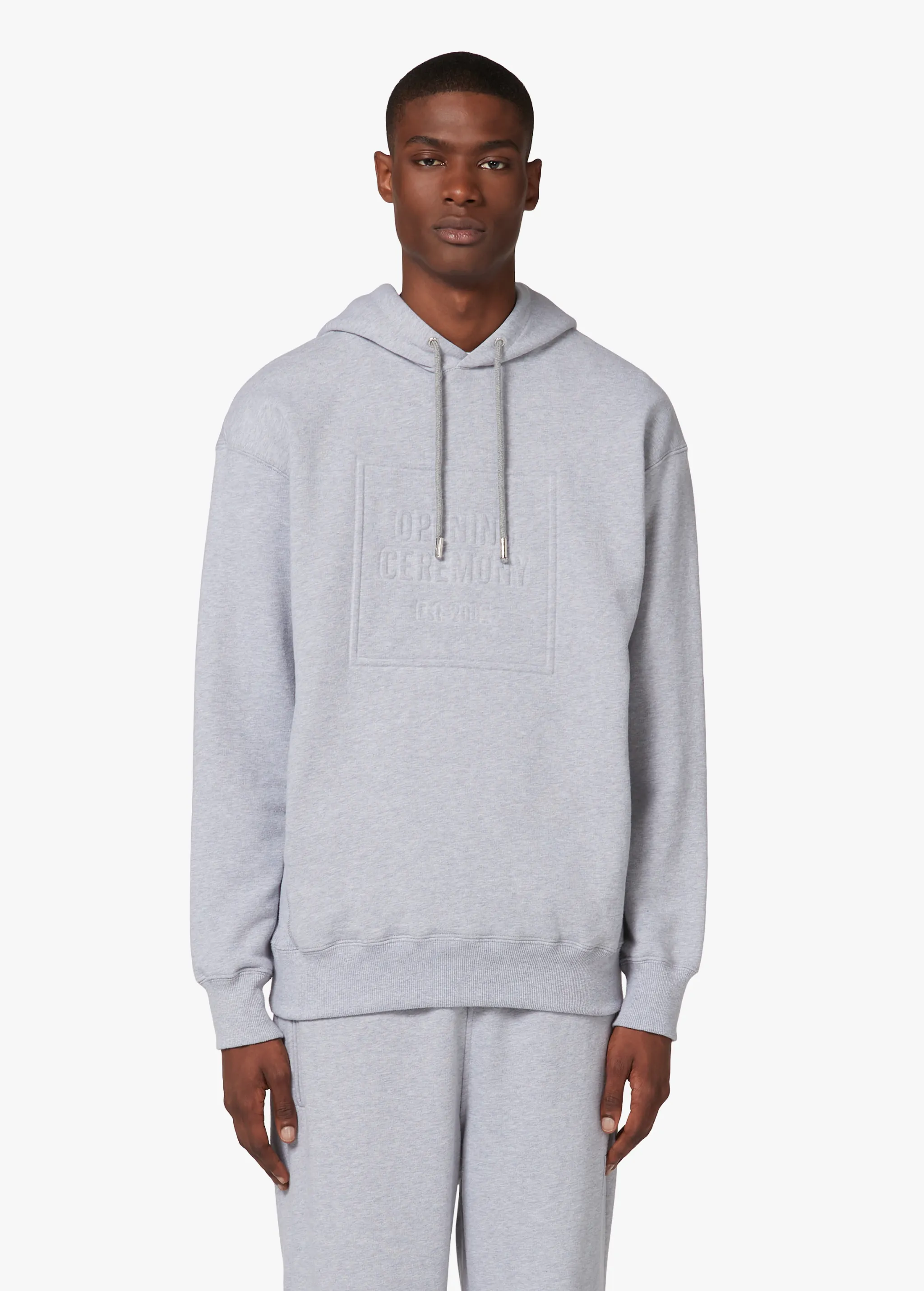 GREY LOGO HOODIE