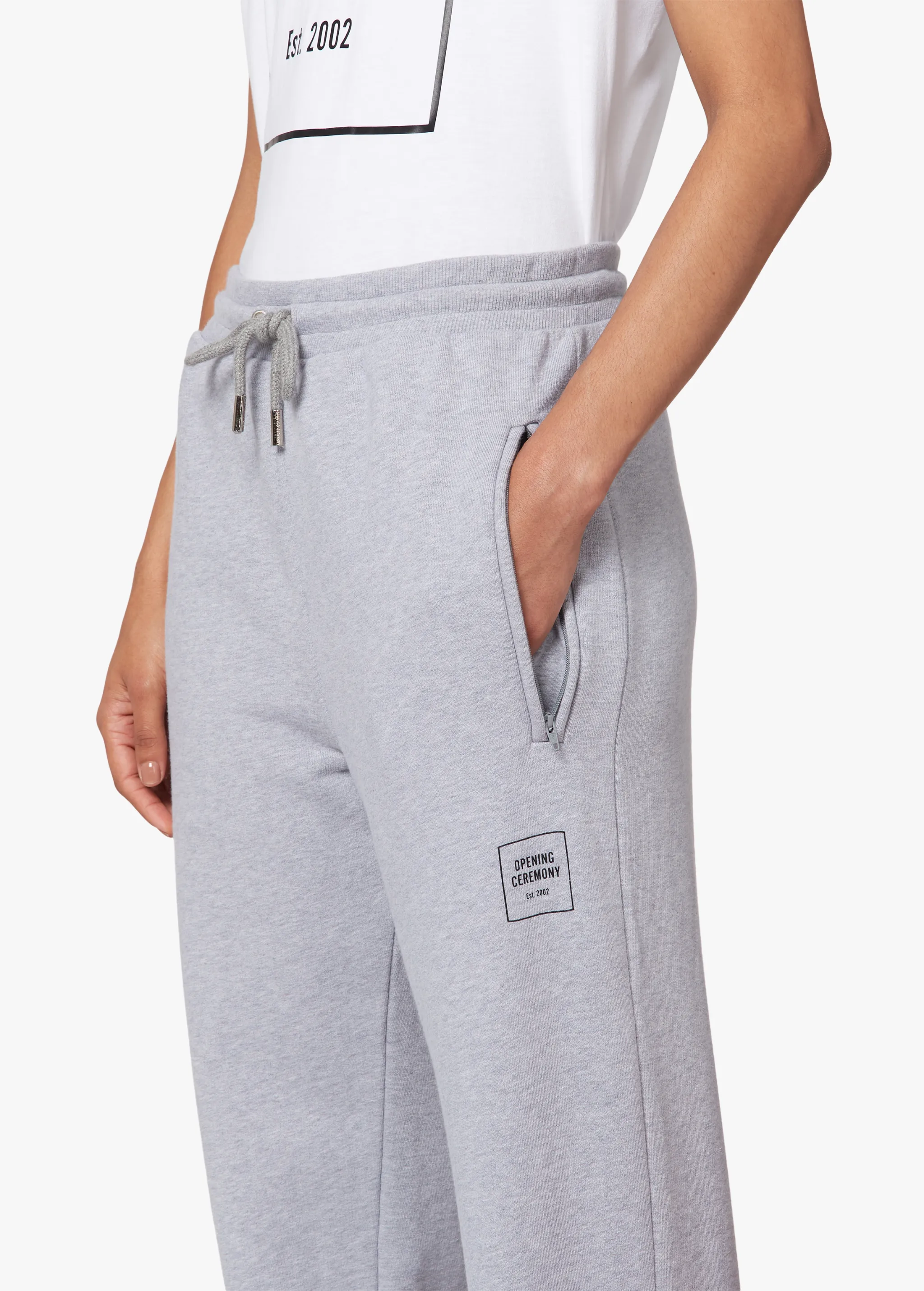 GREY LOGO SWEATPANTS