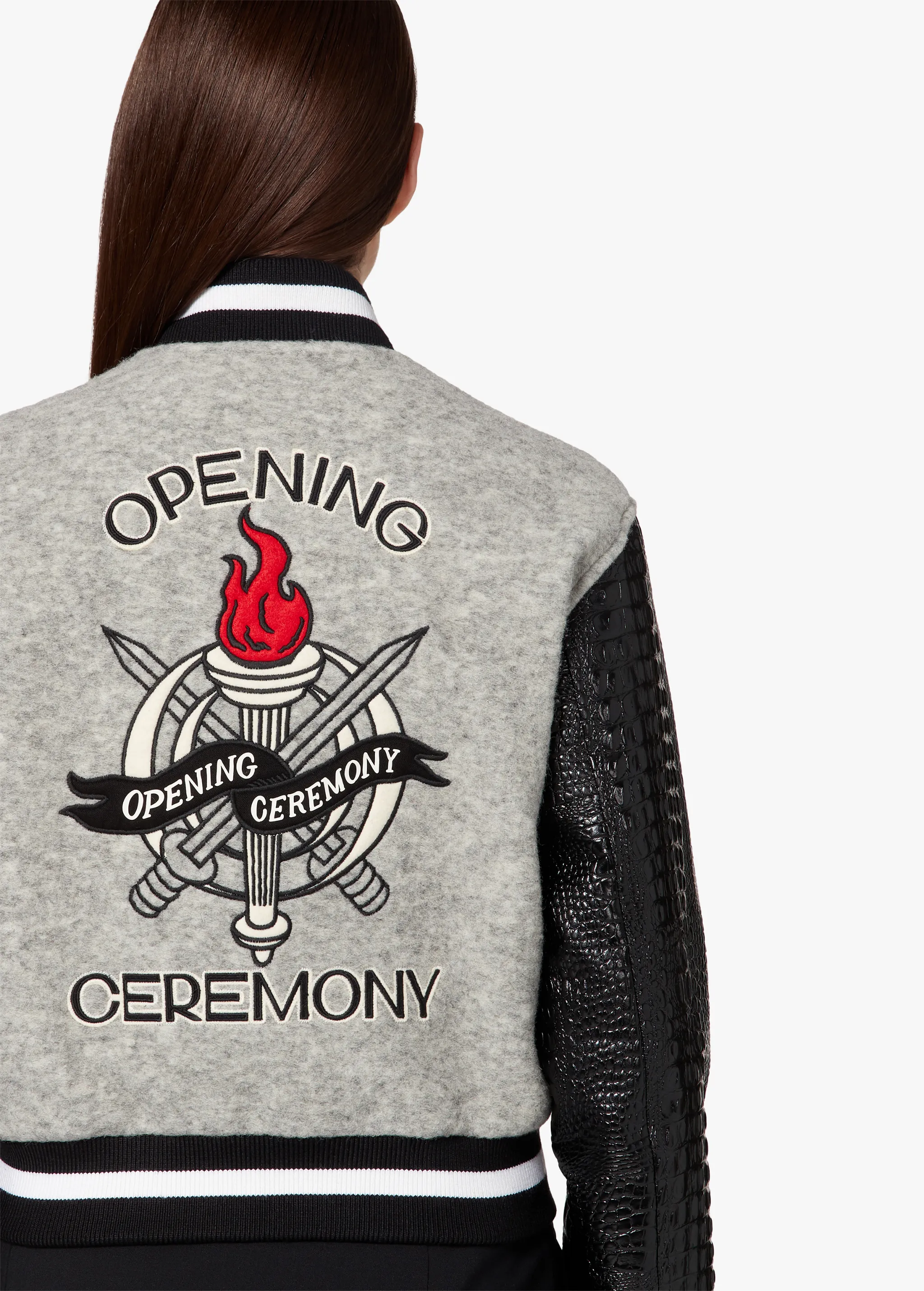 GREY VARSITY JACKET