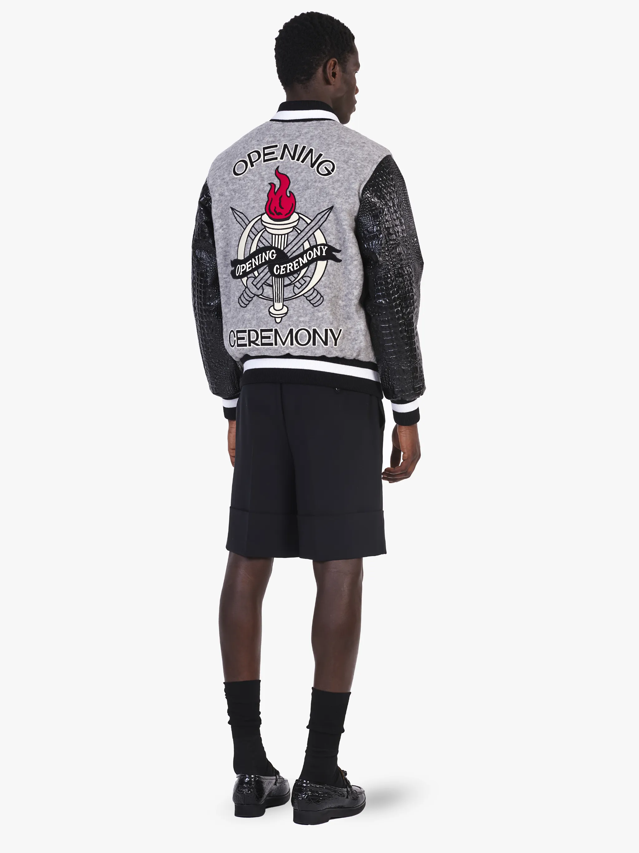 GREY VARSITY JACKET