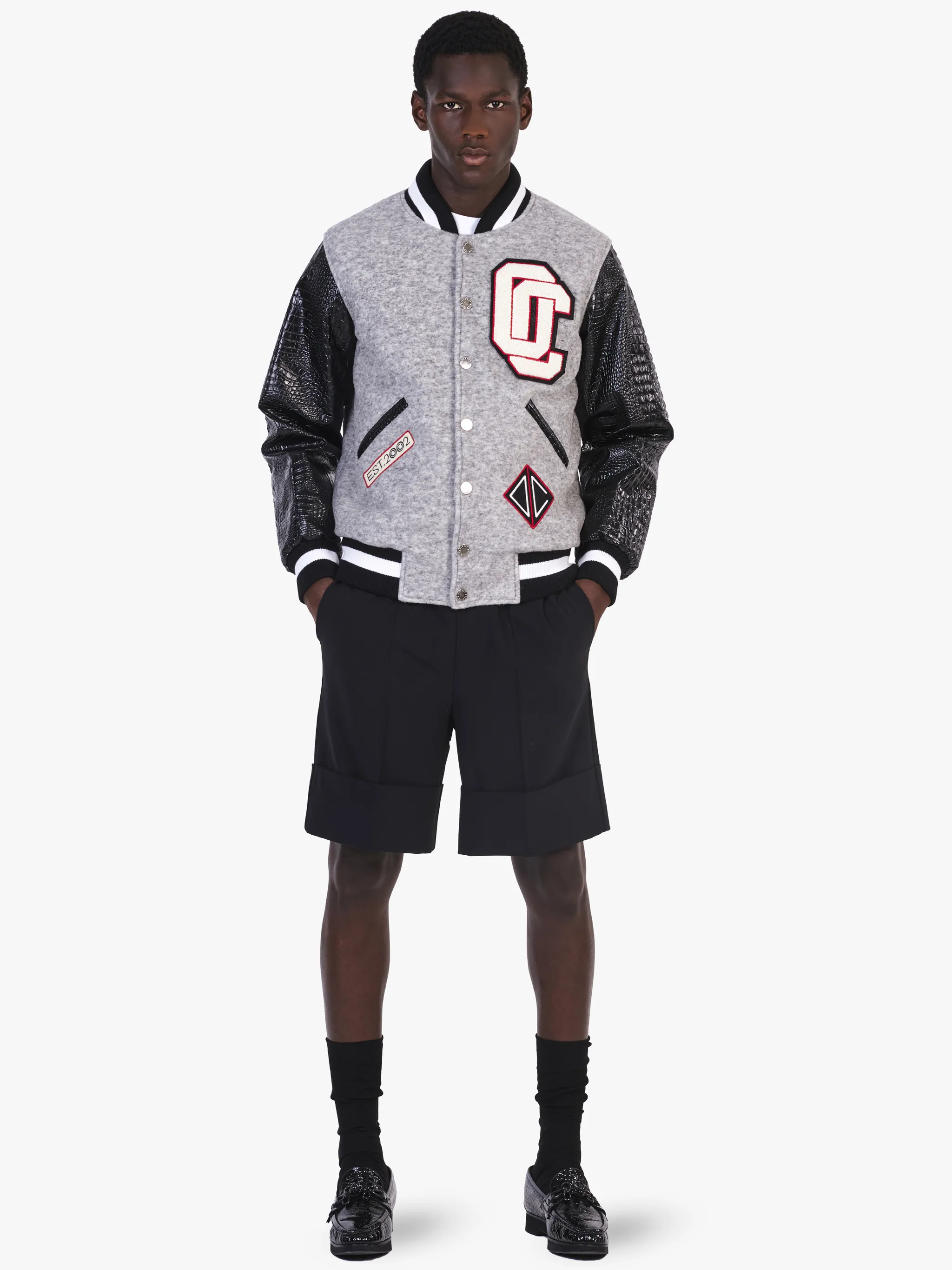 GREY VARSITY JACKET