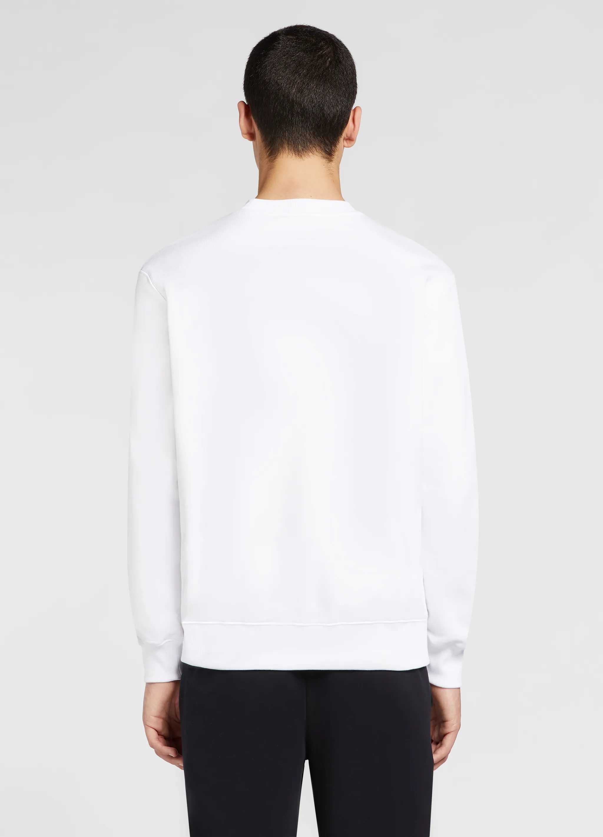 grid-print cotton sweatshirt