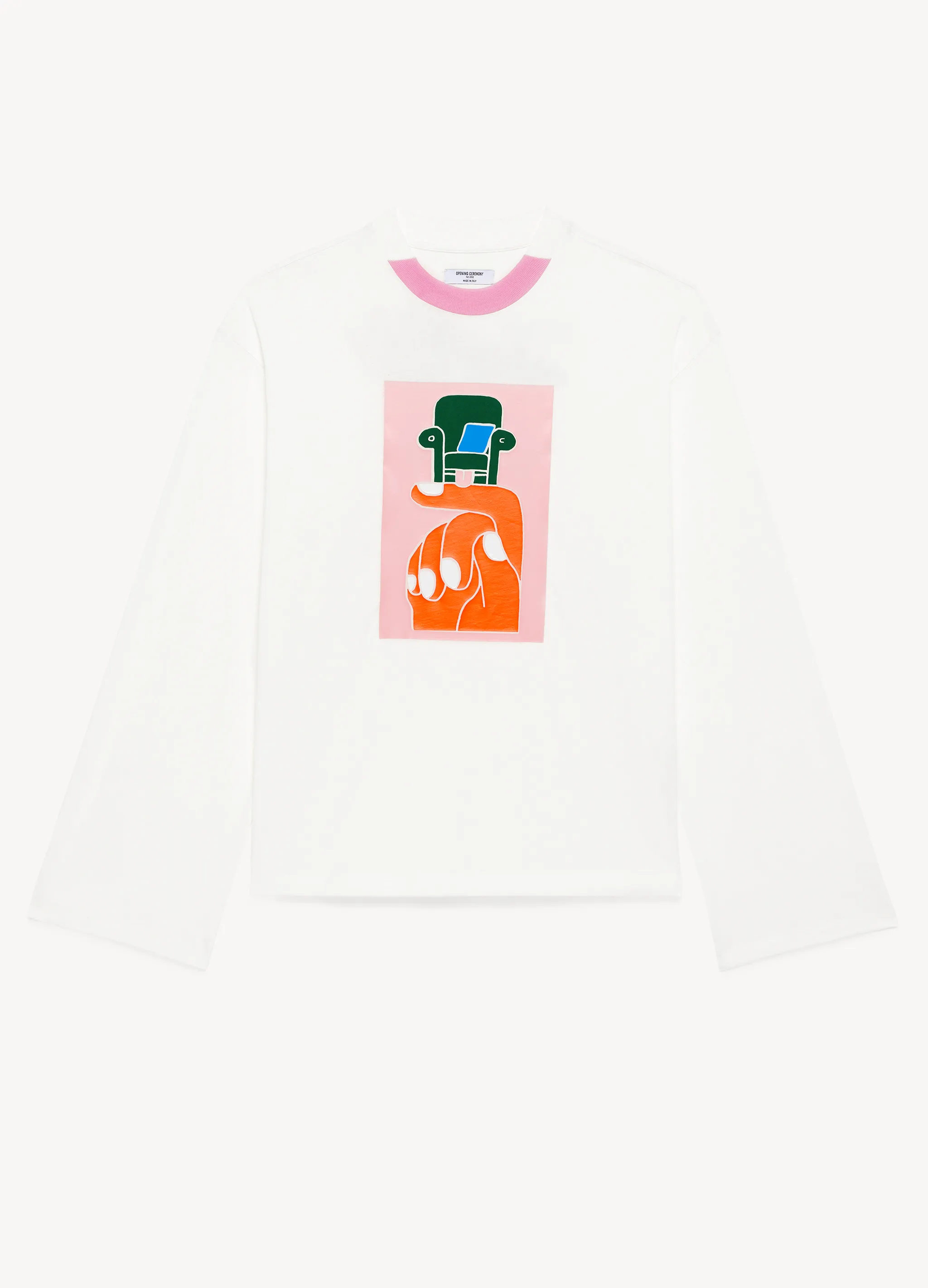 HAND CHAIR PRINT L/S T-SHIRT