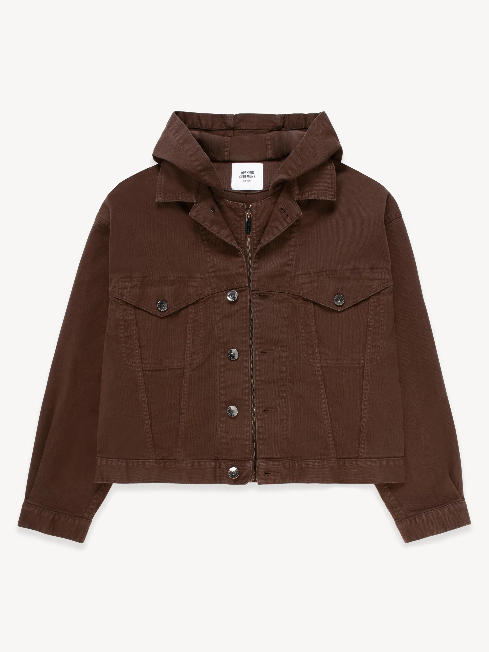 HOODED GABARDINE JACKET