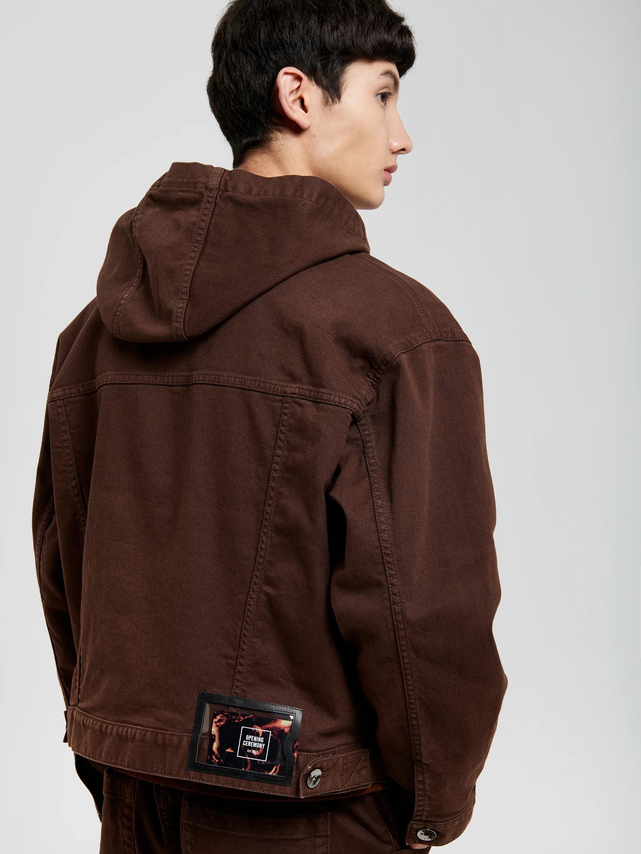 HOODED GABARDINE JACKET