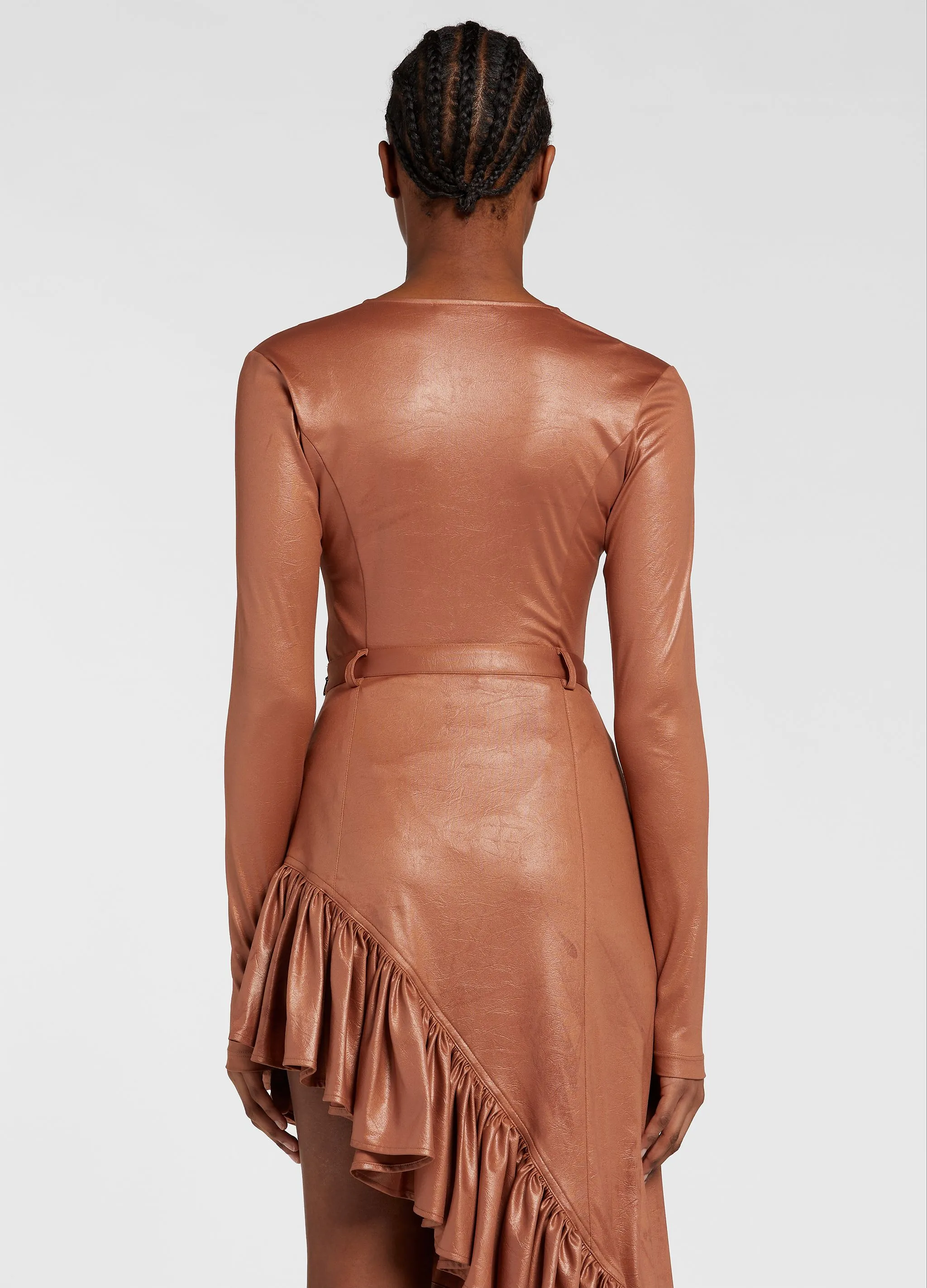 LEATHER EFFECT L/S BODY