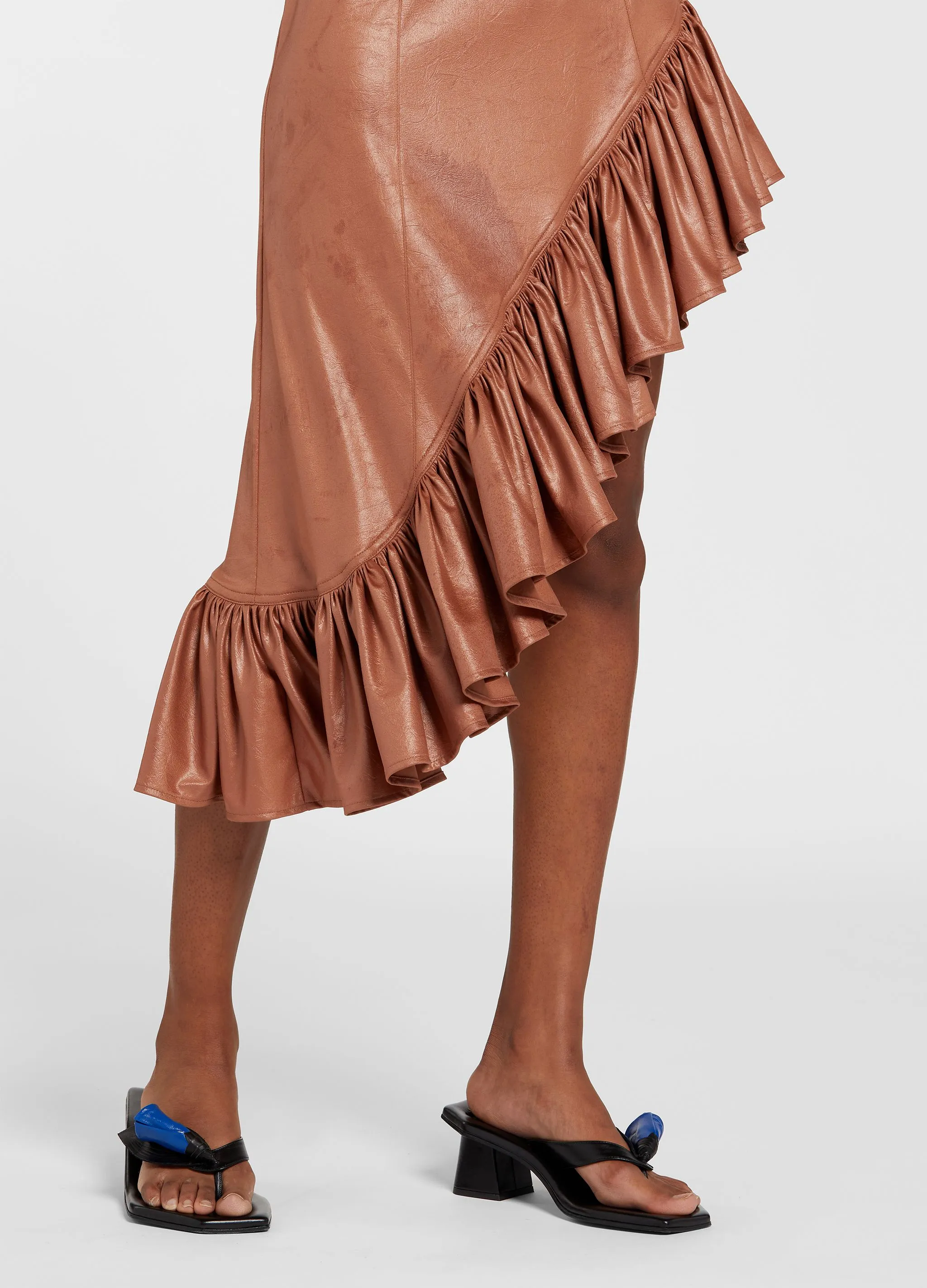 LEATHER EFFECT SKIRT