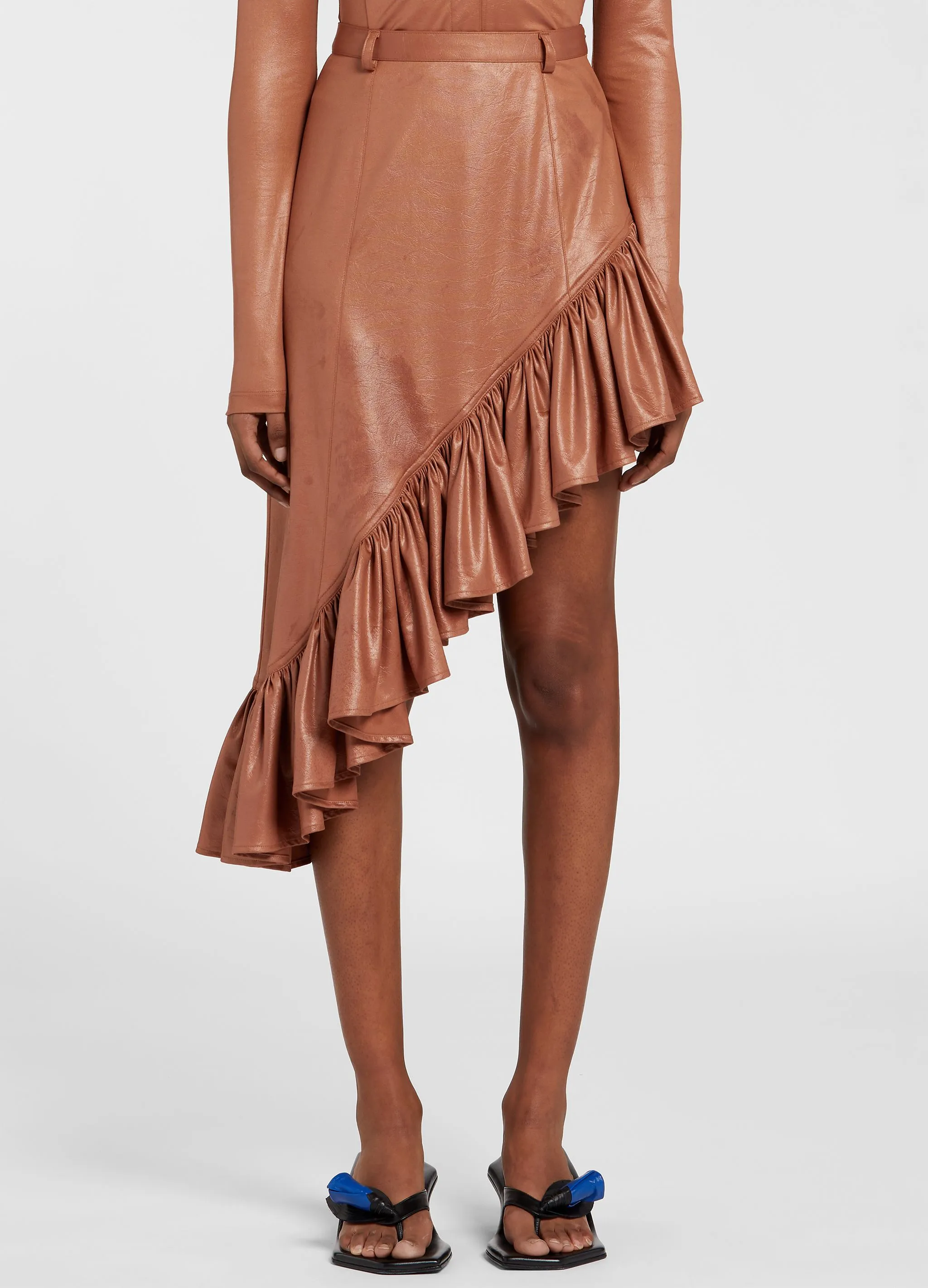 LEATHER EFFECT SKIRT