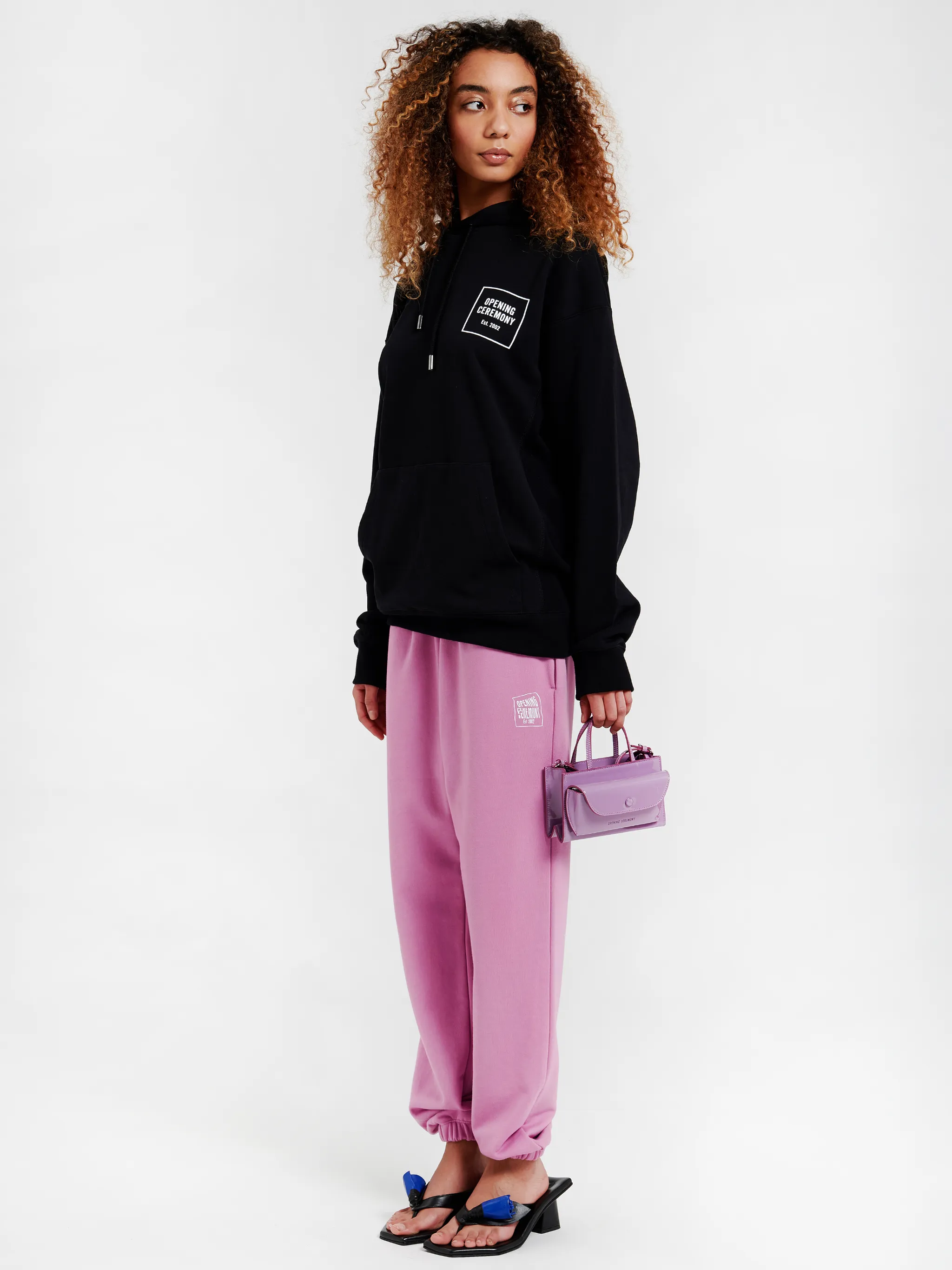 logo-print cotton hoodie