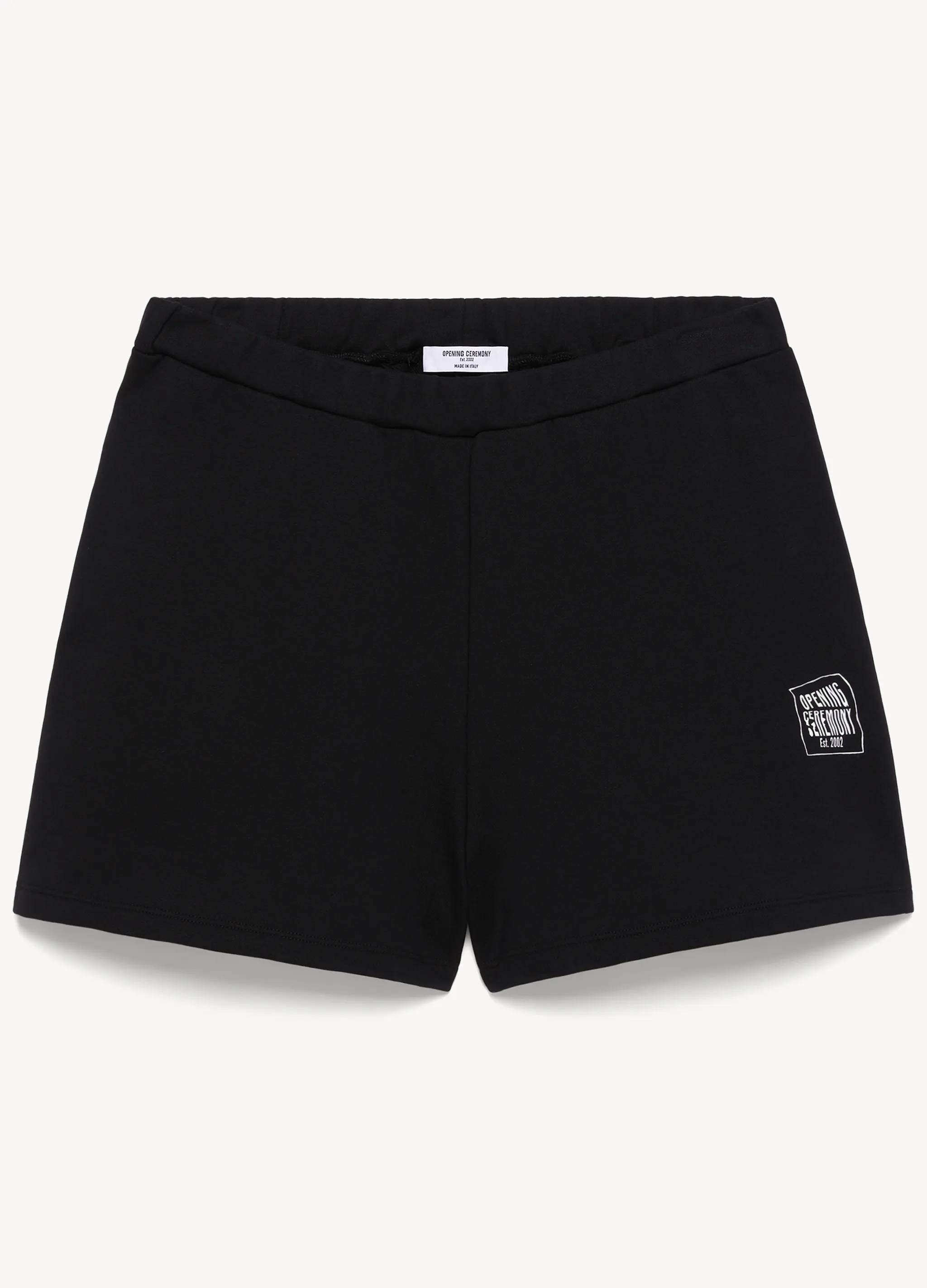 logo-print flared track shorts