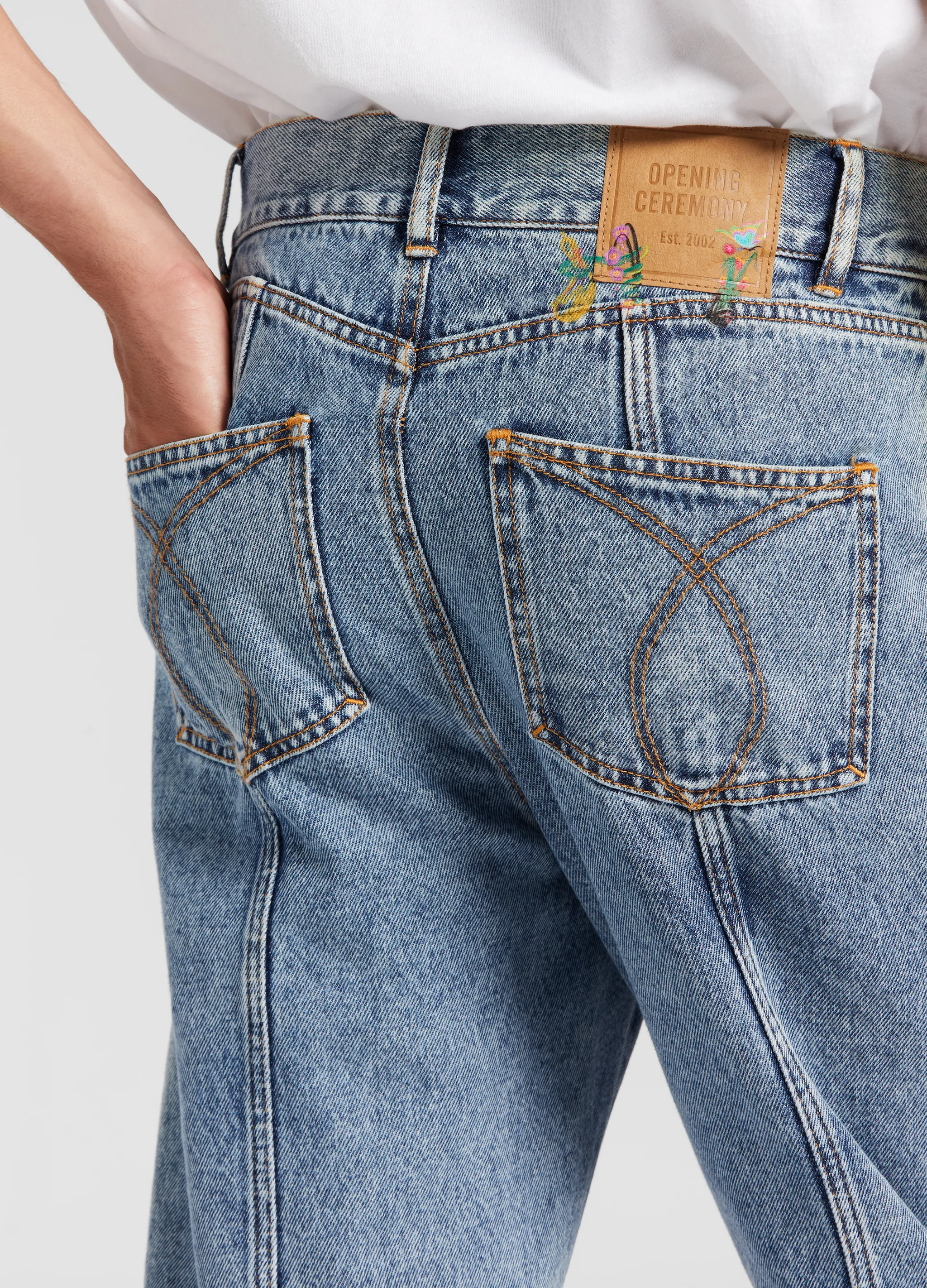 MARBLE DENIM PANTS