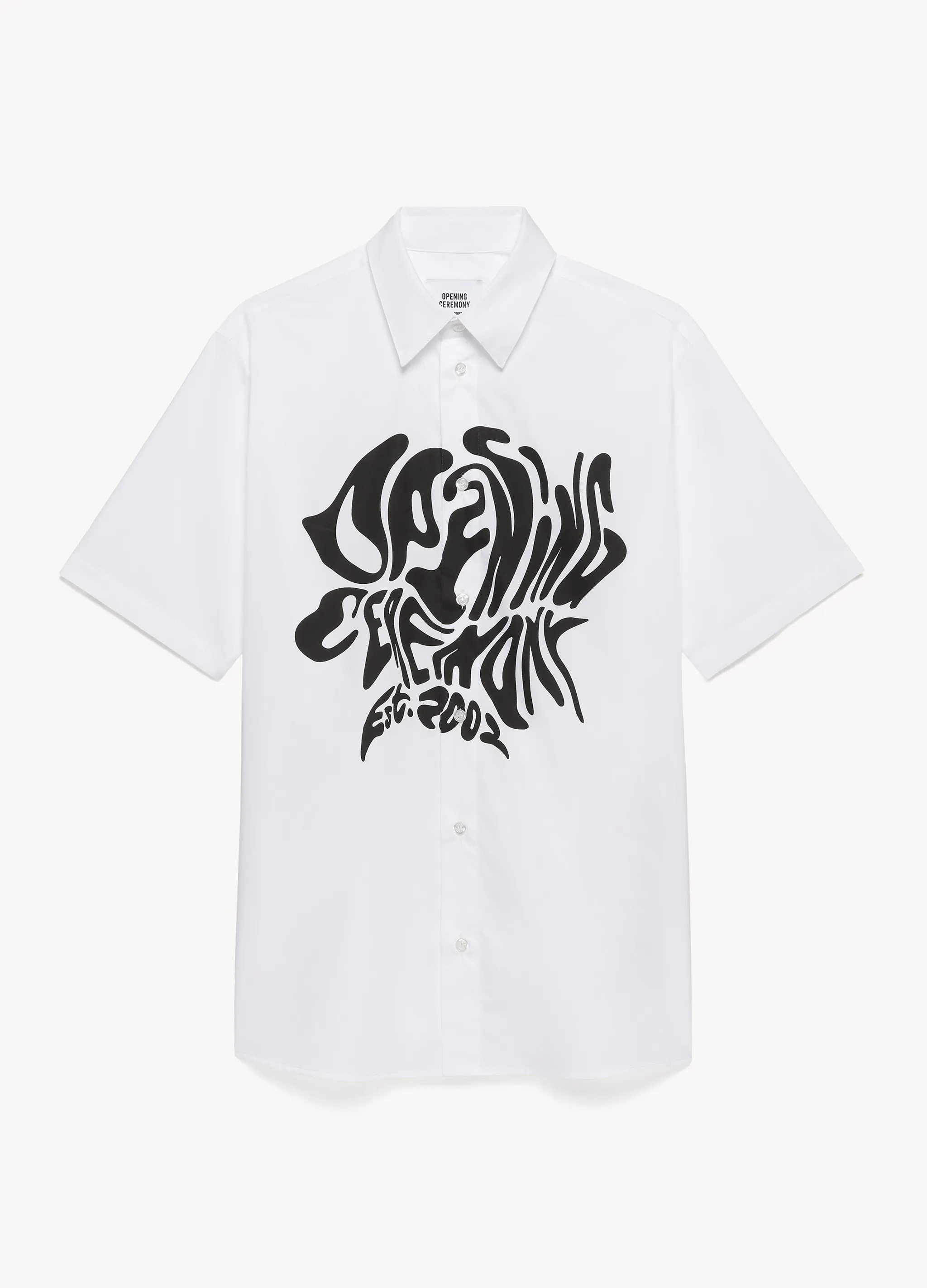 melted logo-print cotton T-shirt