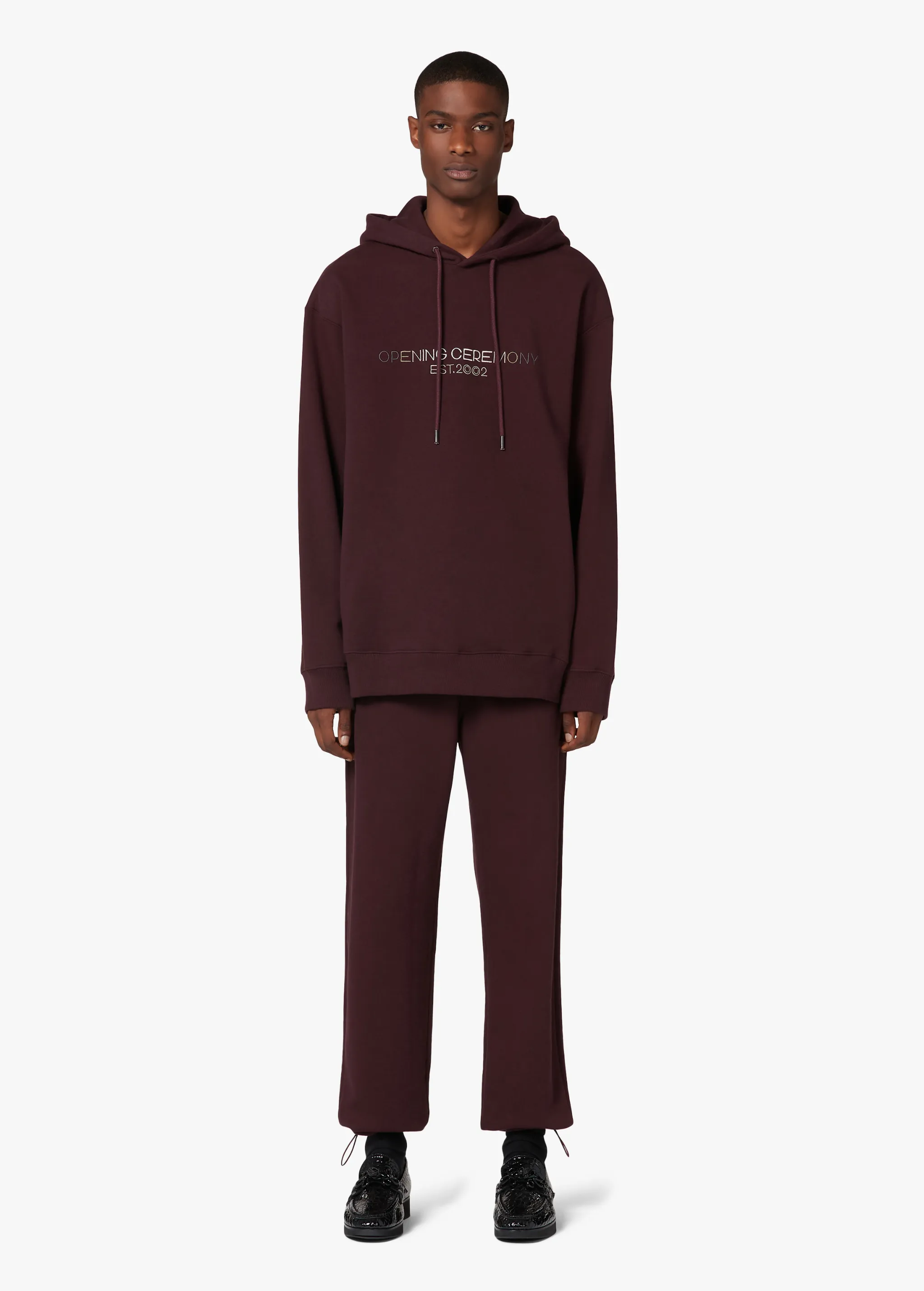 PURPLE EMBROIDERED HOODIE