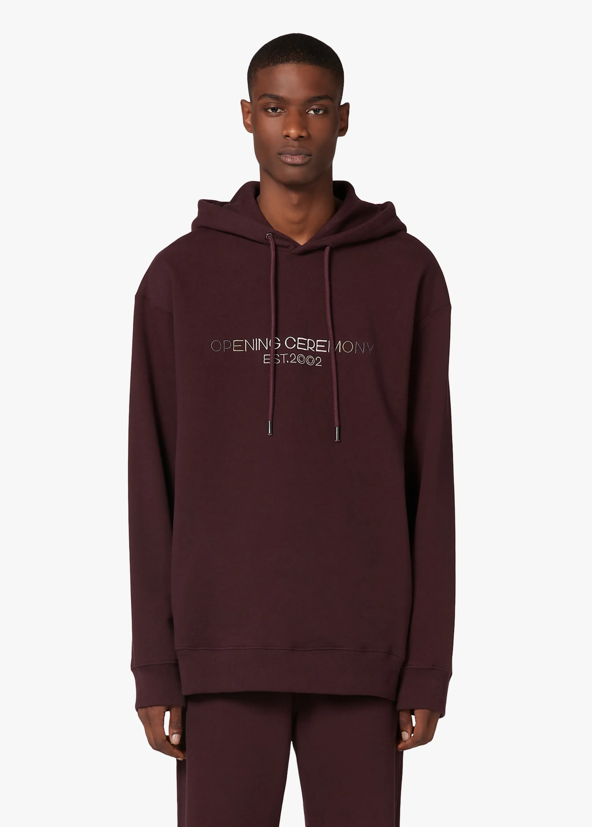 PURPLE EMBROIDERED HOODIE