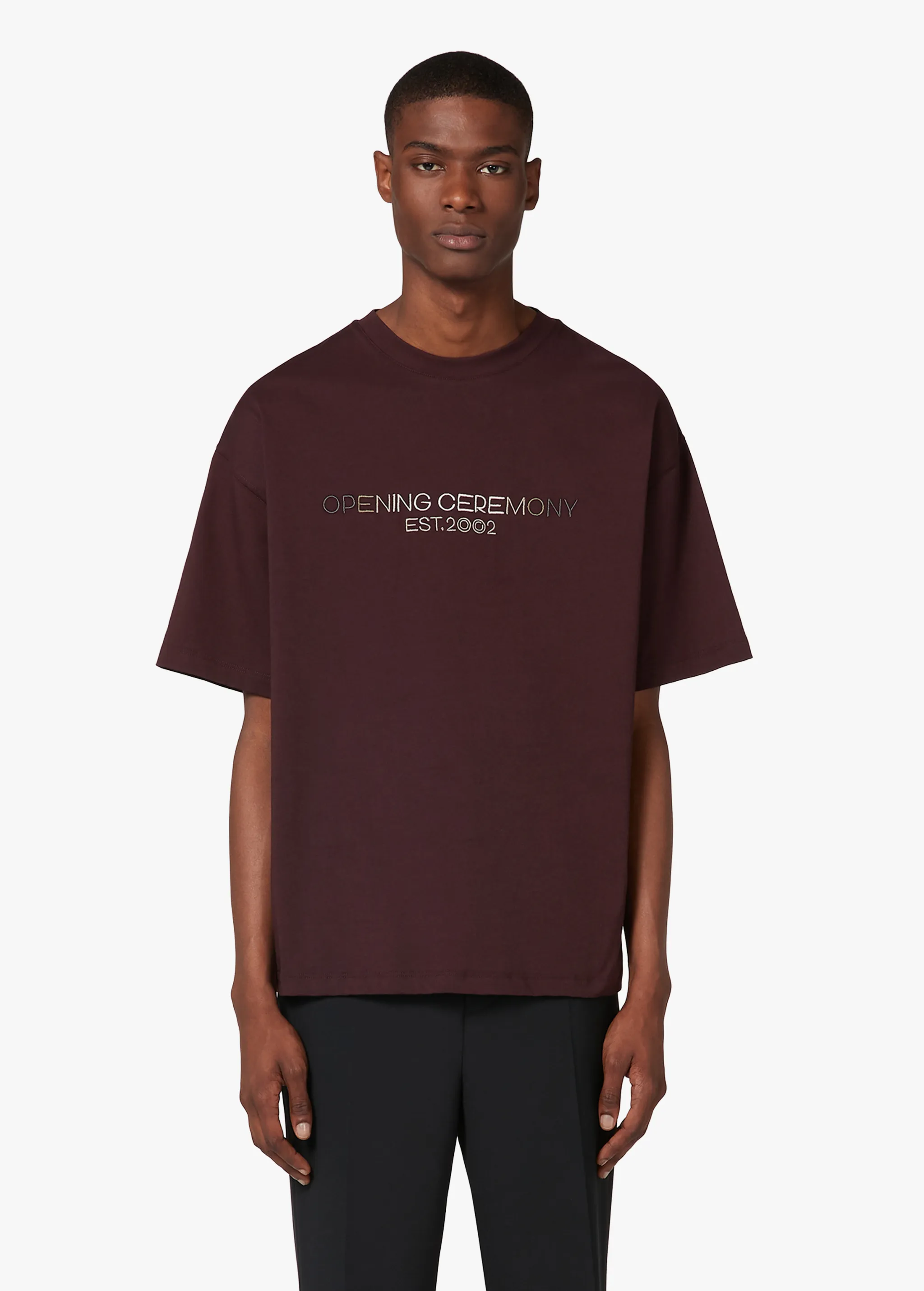 PURPLE EMBROIDERED T-SHIRT