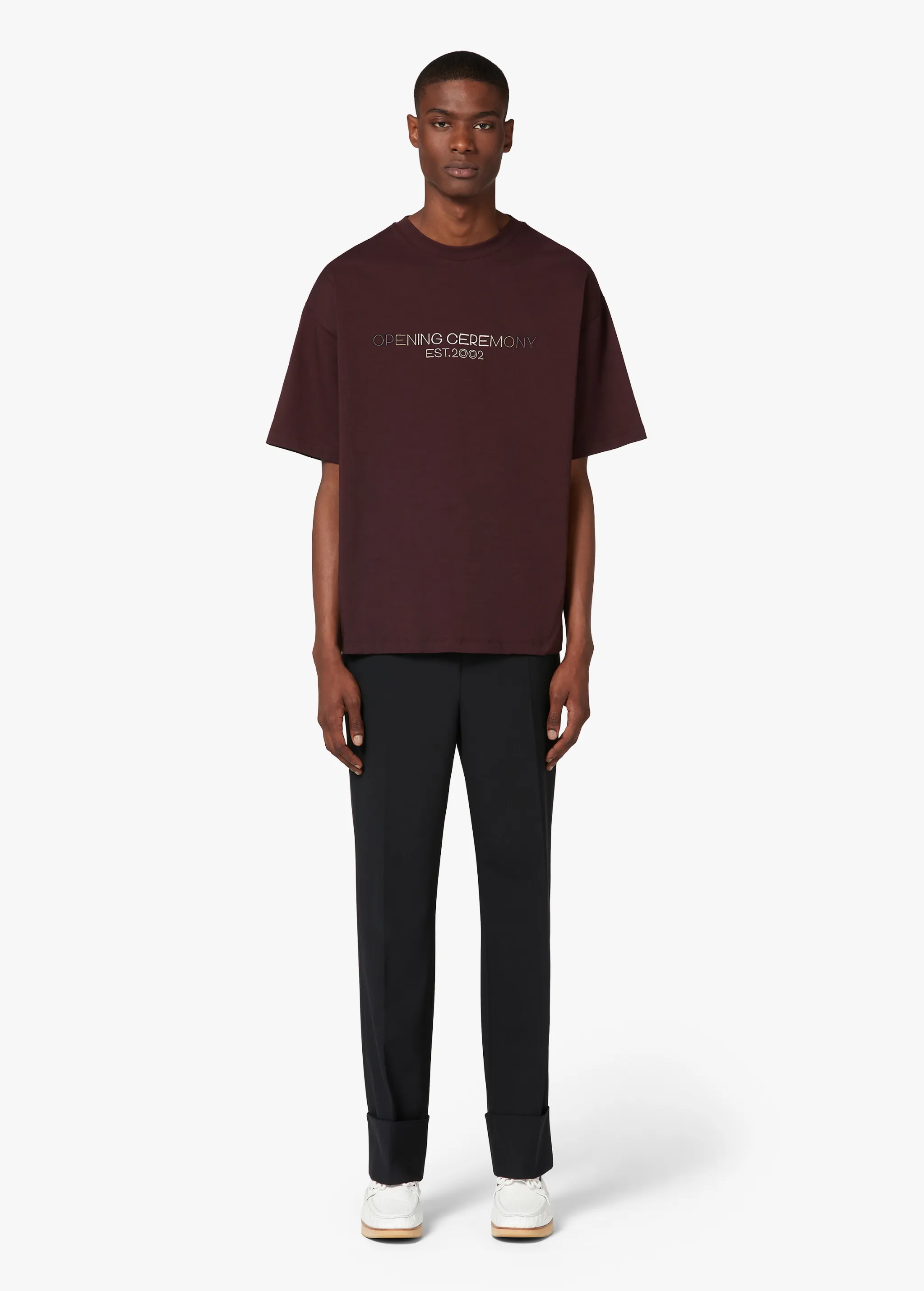 PURPLE EMBROIDERED T-SHIRT
