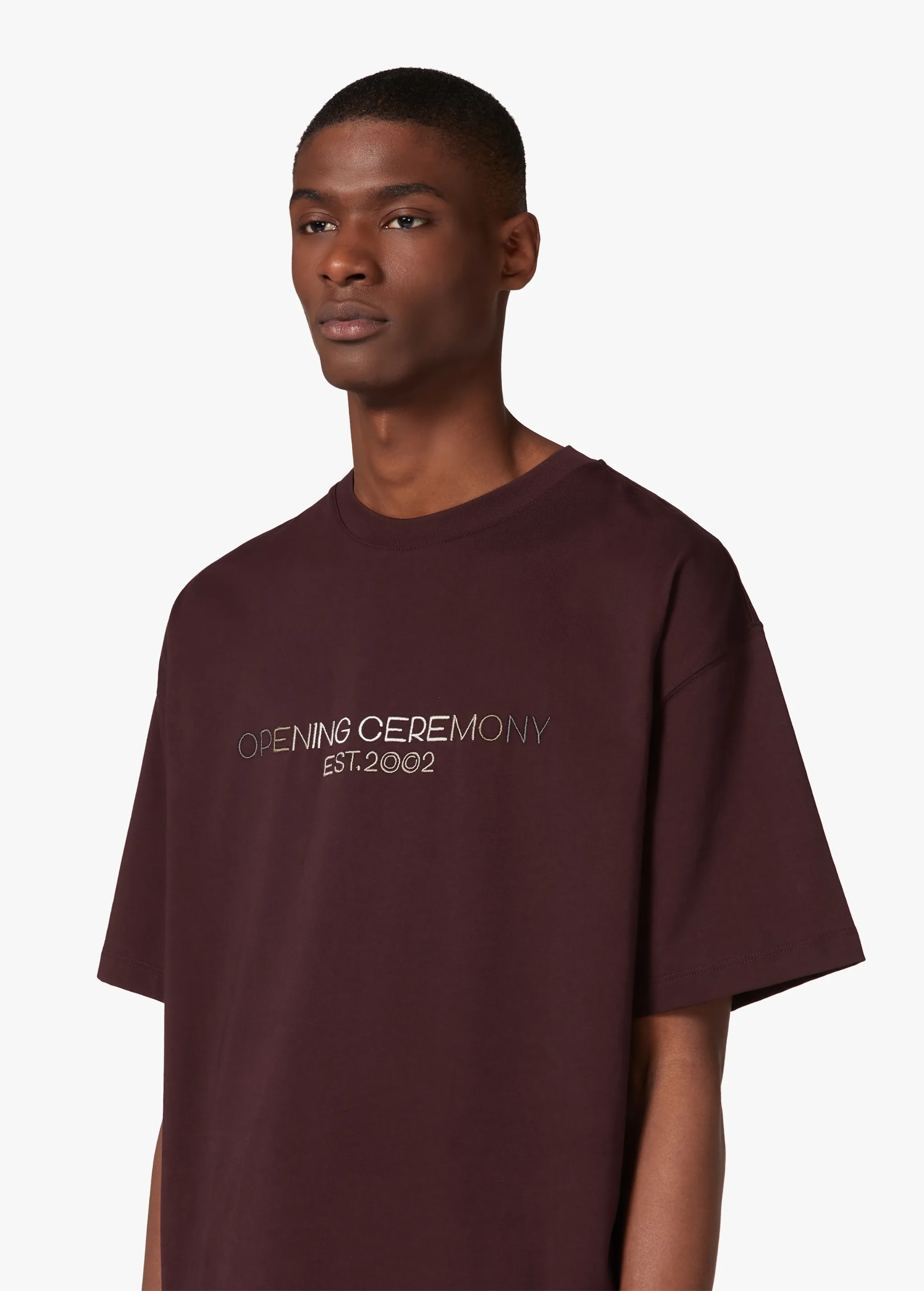 PURPLE EMBROIDERED T-SHIRT