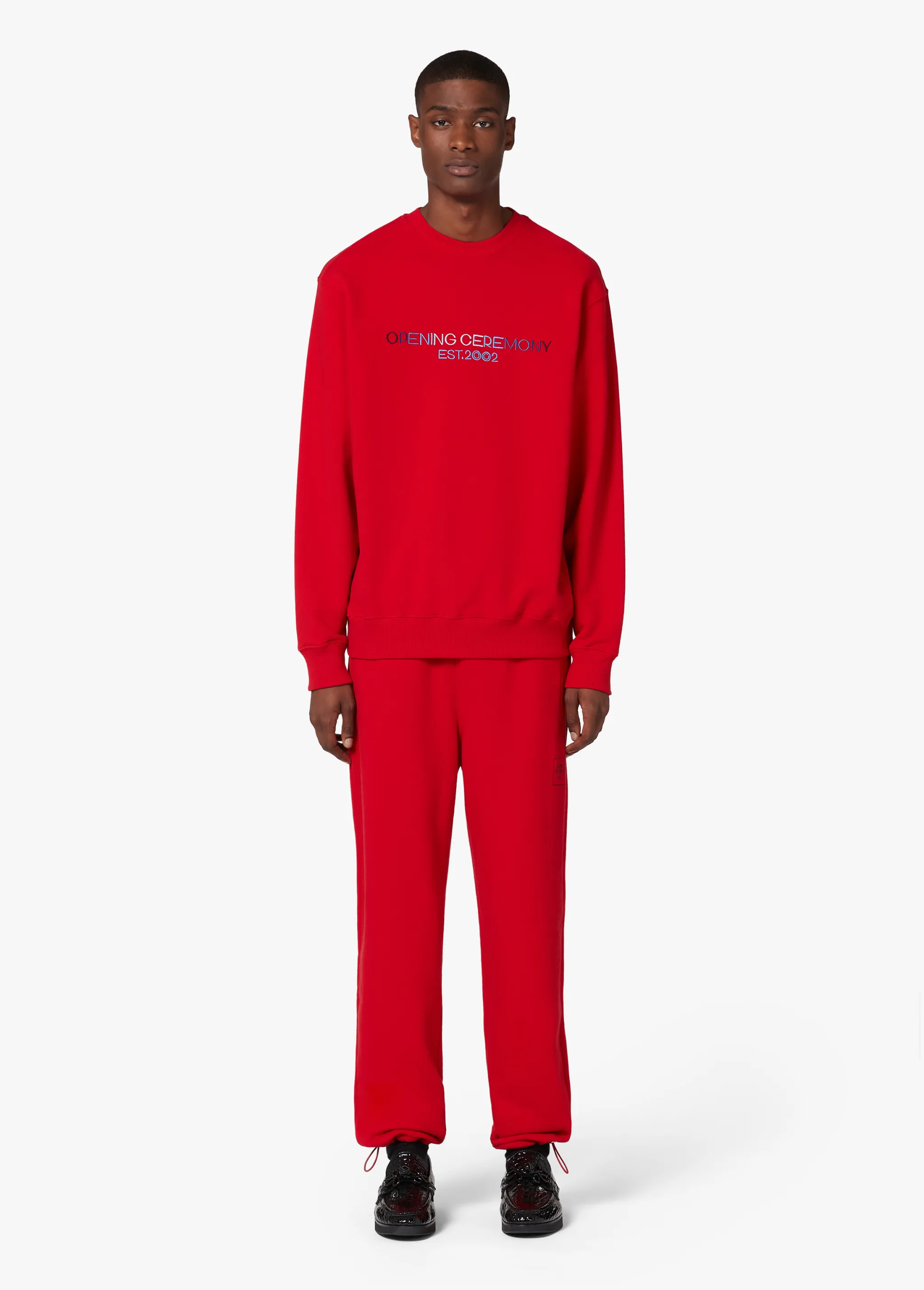 RED EMBROIDERED SWEATSHIRT