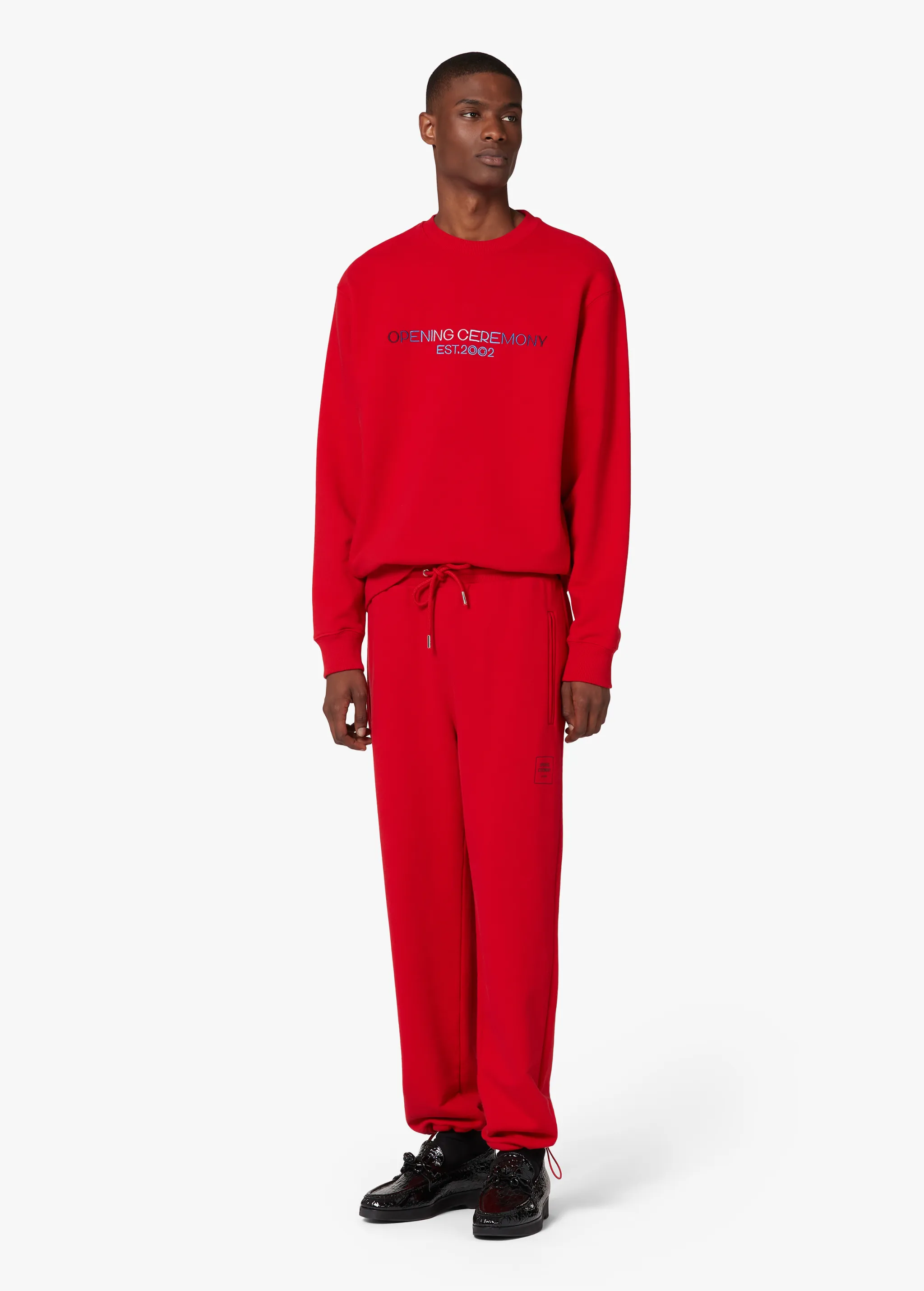RED EMBROIDERED SWEATSHIRT