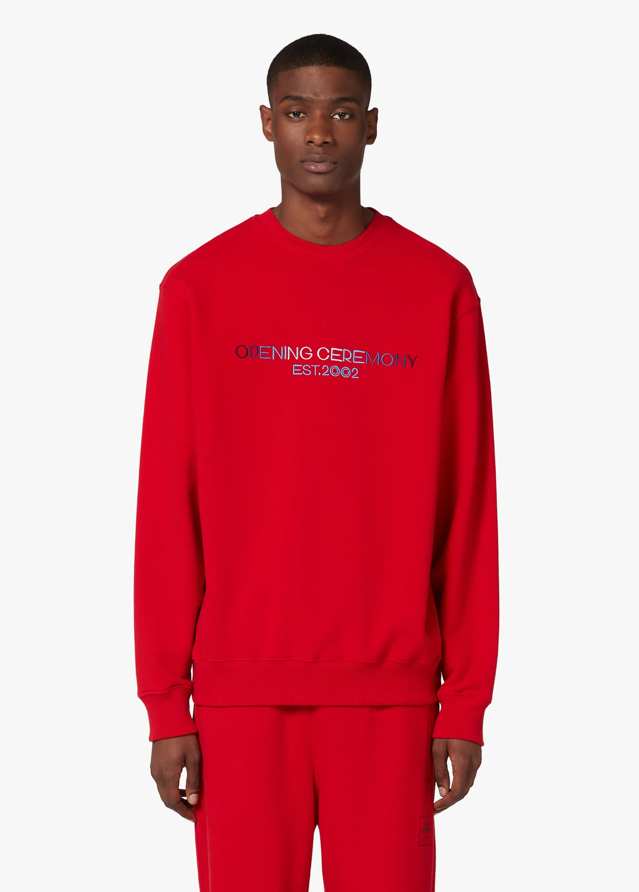 RED EMBROIDERED SWEATSHIRT