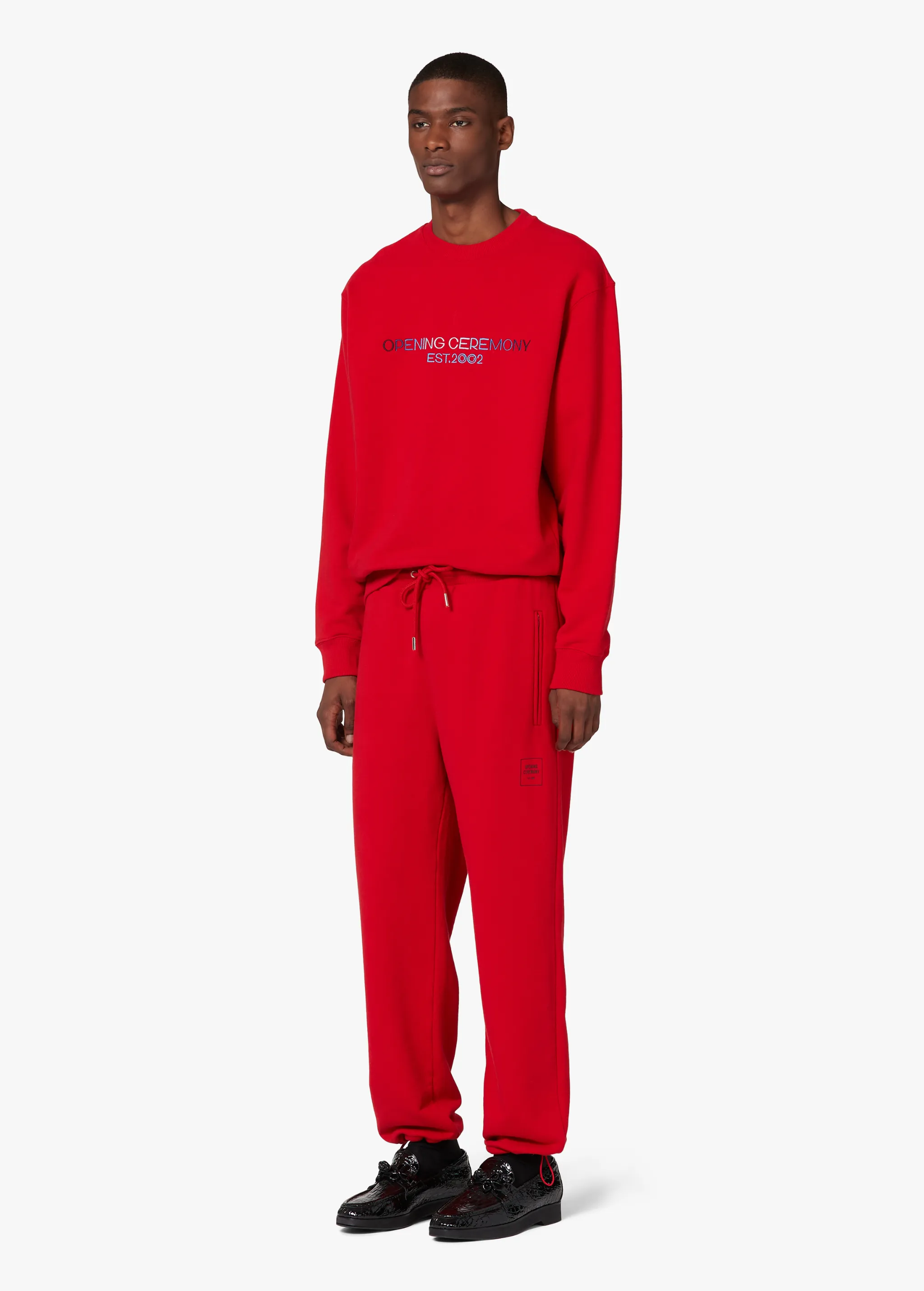 RED LOGO SWEATPANTS
