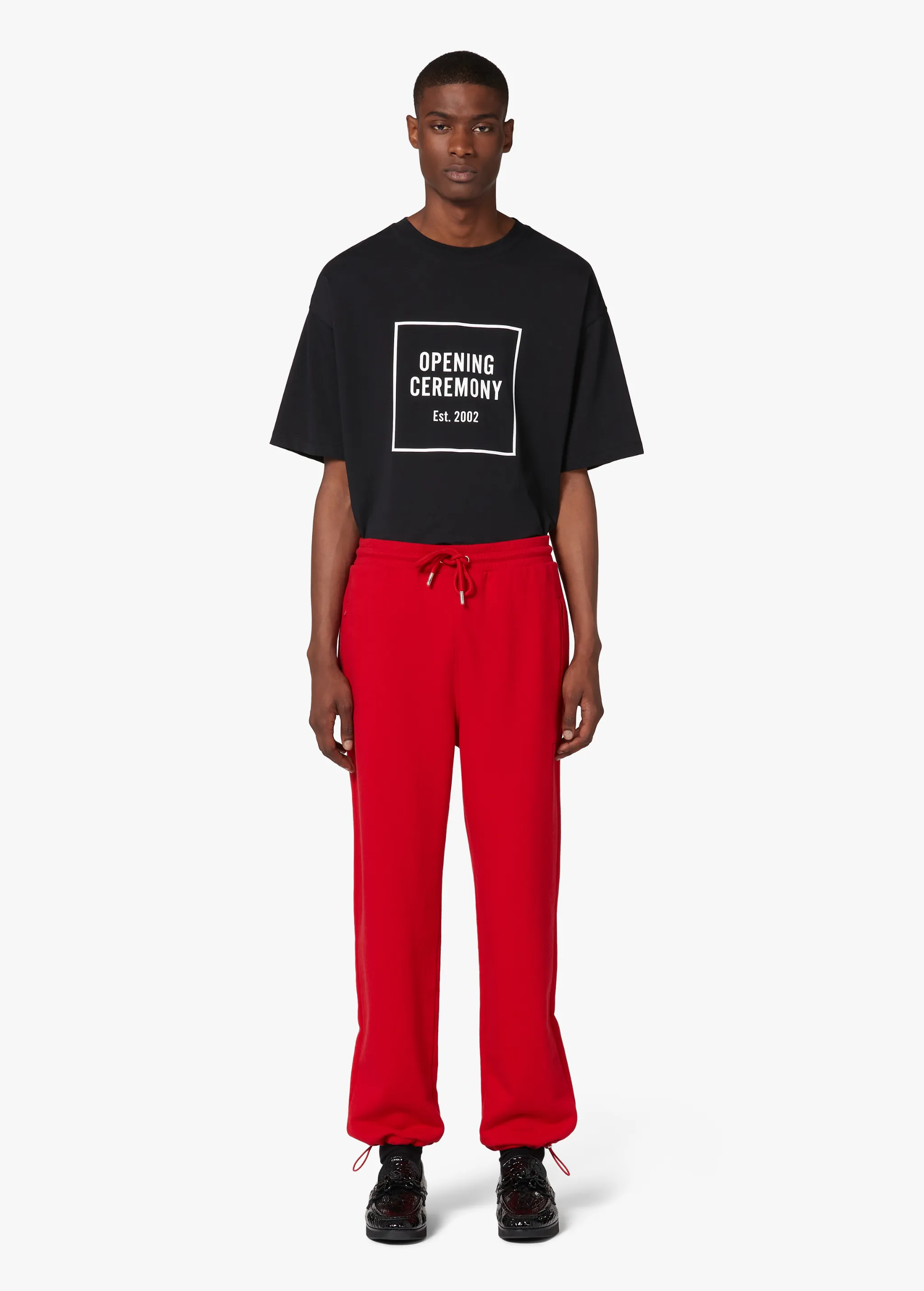 RED LOGO SWEATPANTS