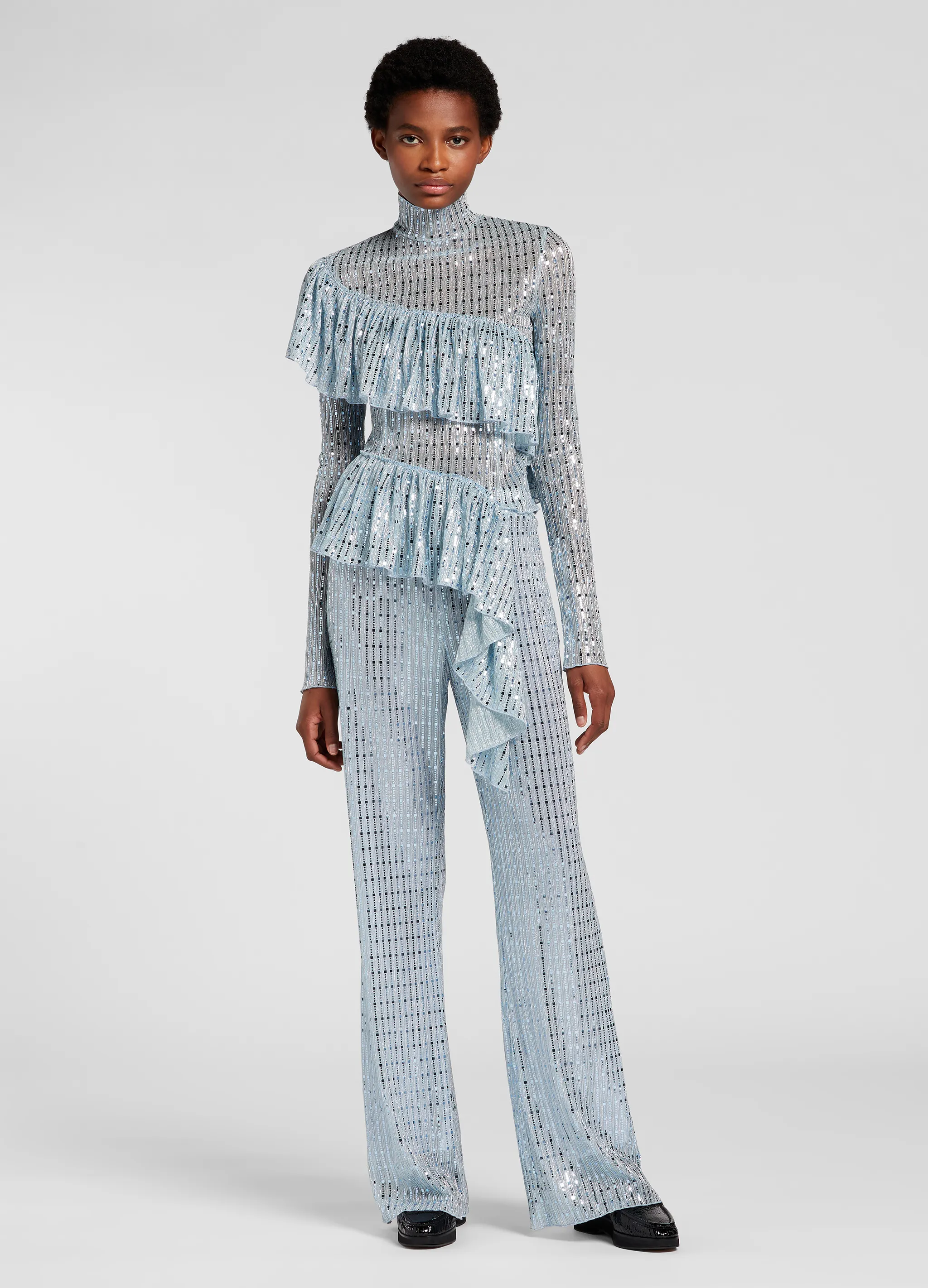 SEQUINS DRAPE TOP