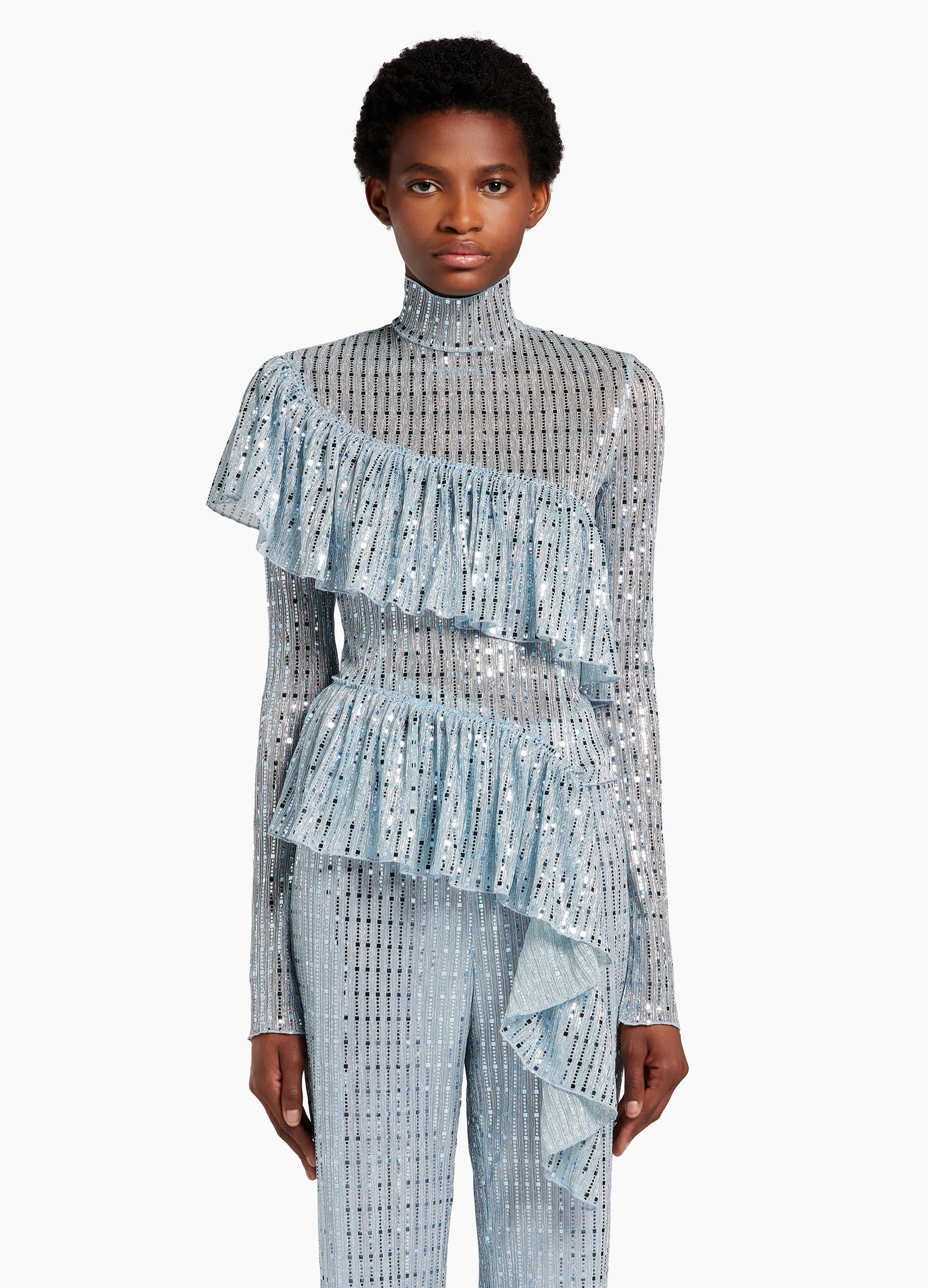 SEQUINS DRAPE TOP