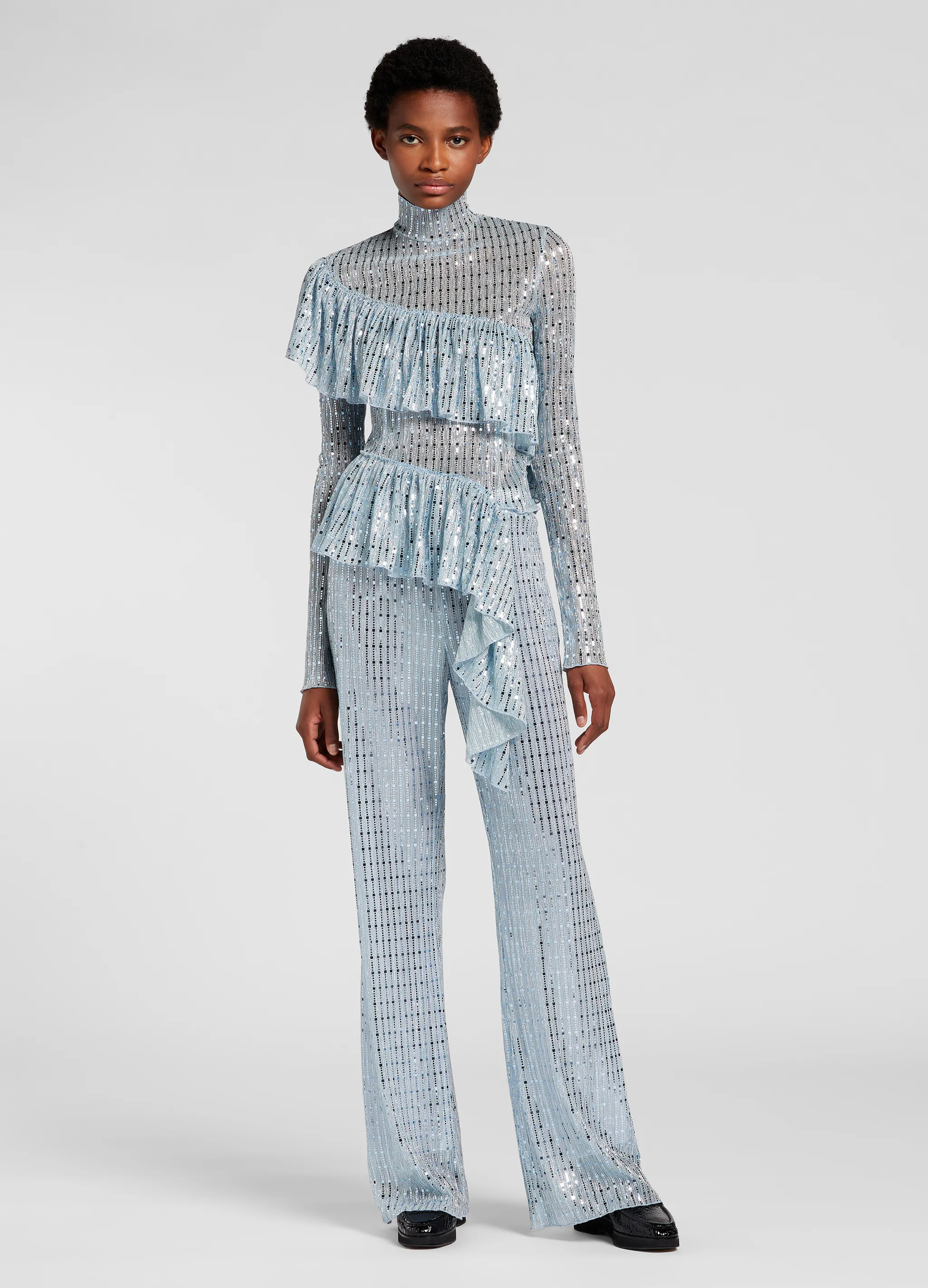 SEQUINS DRAPE TOP