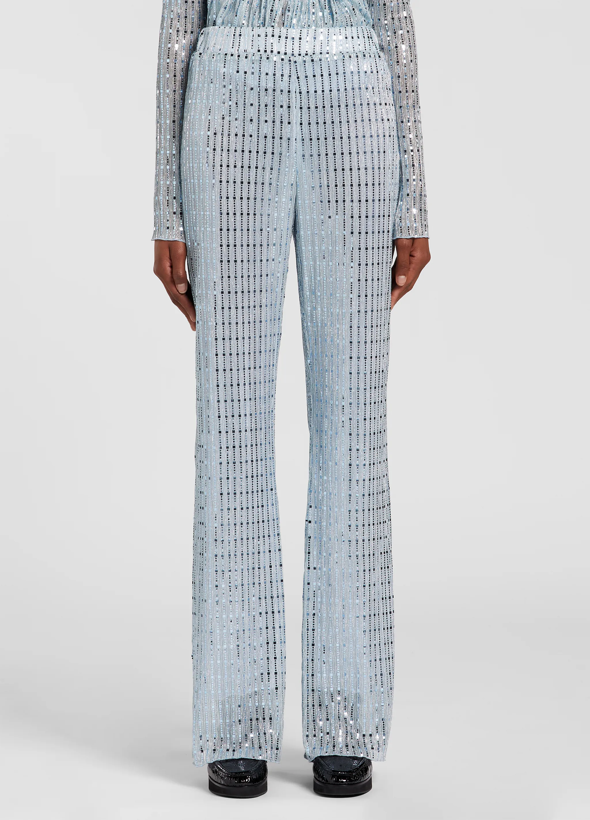 SEQUINS FLARE PANTS