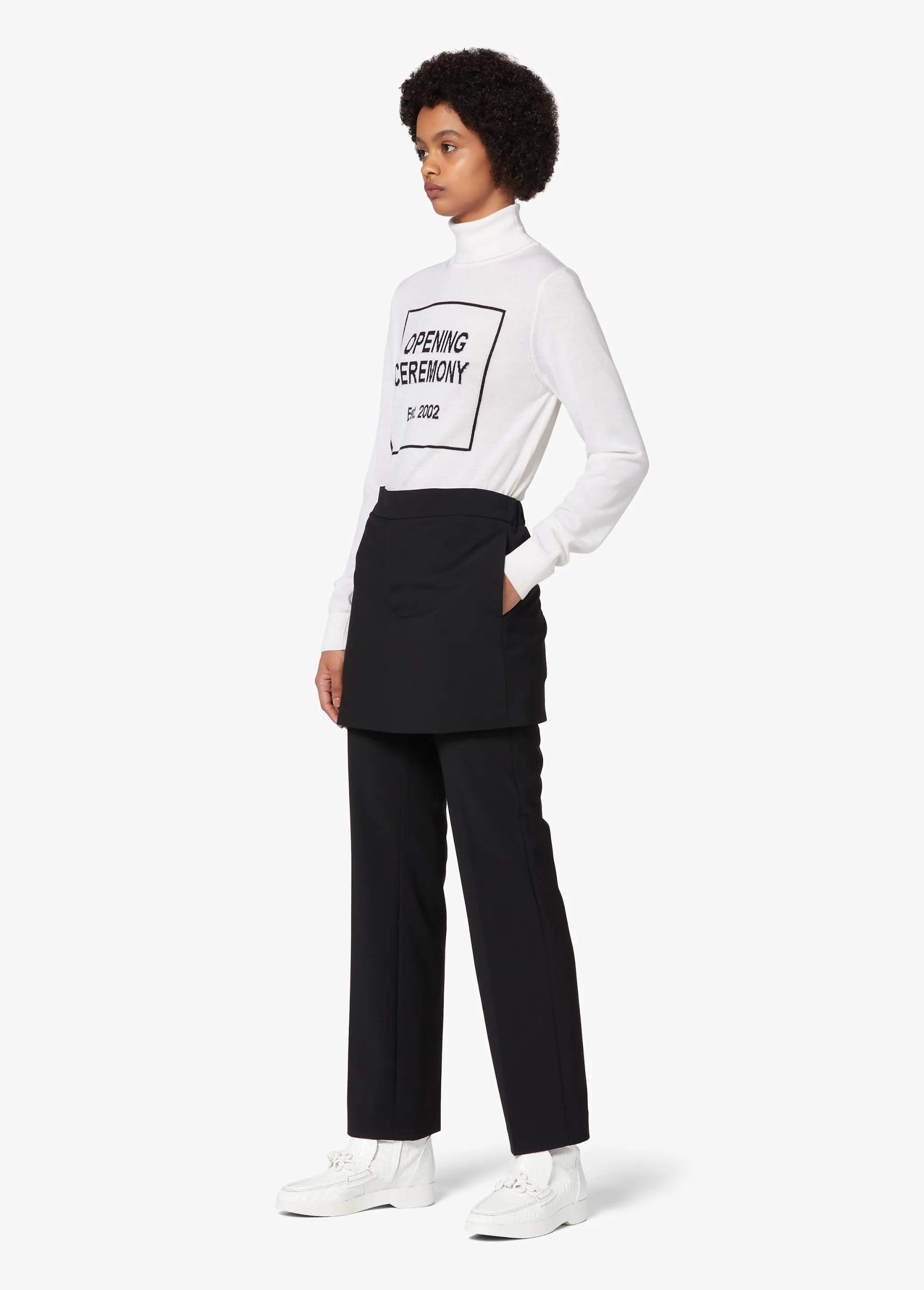 SKIRT-EFFECT PANTS