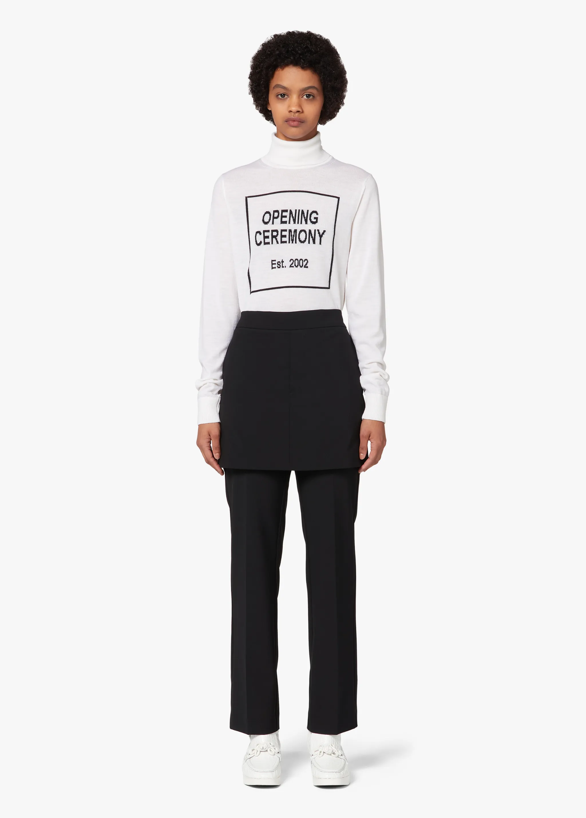 SKIRT-EFFECT PANTS
