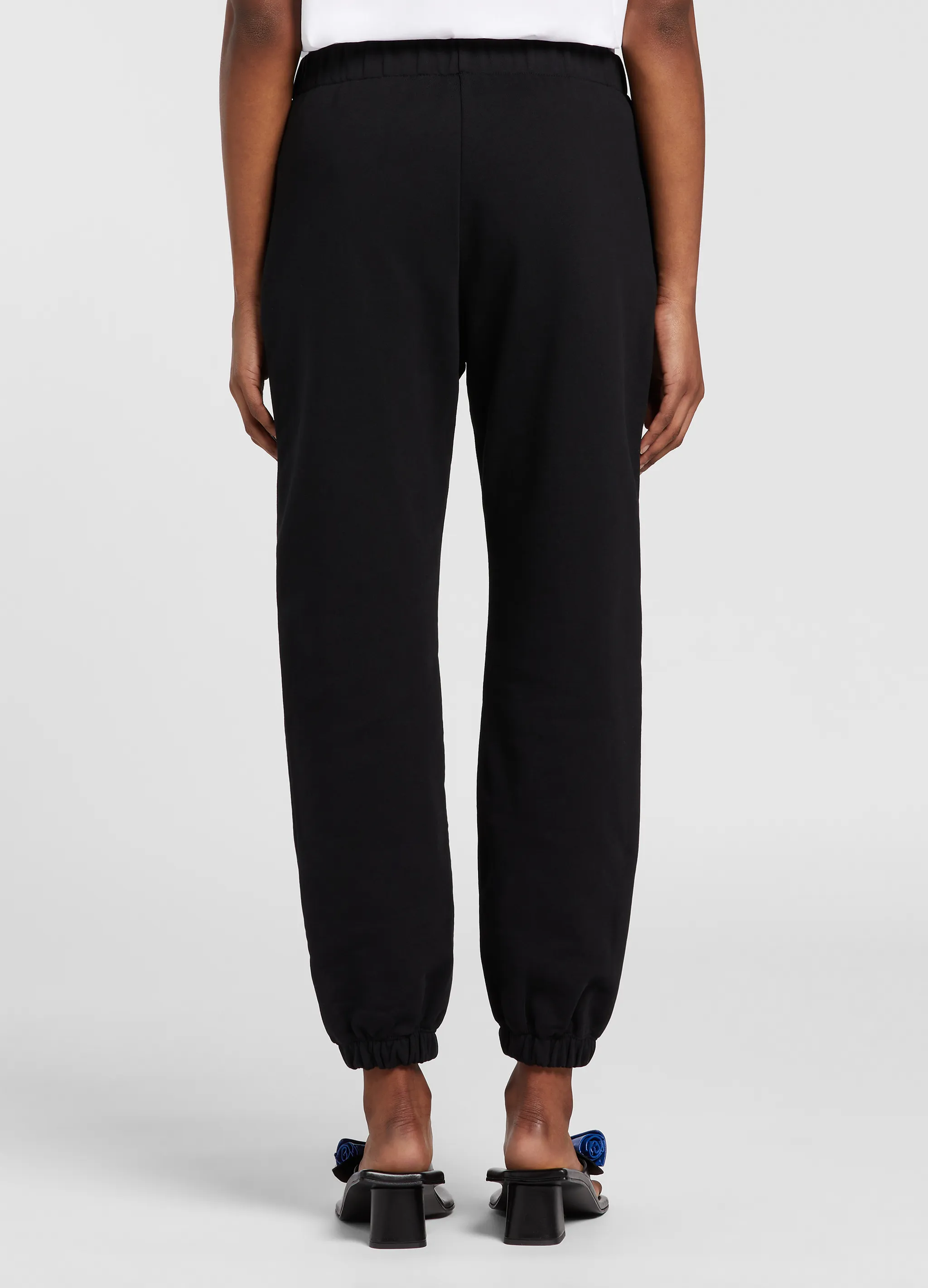 warped-logo cotton track trousers