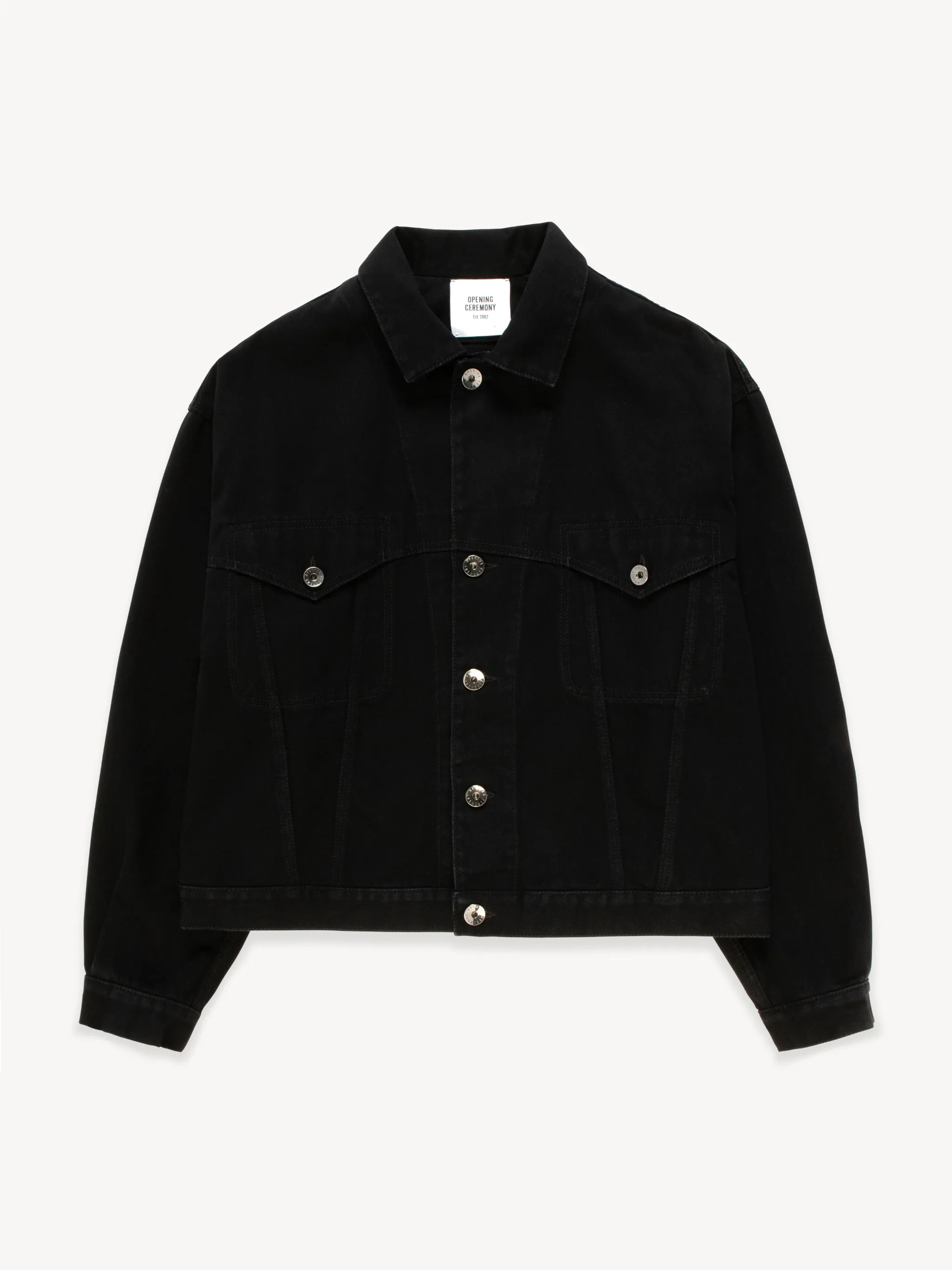 warped logo denim jacket