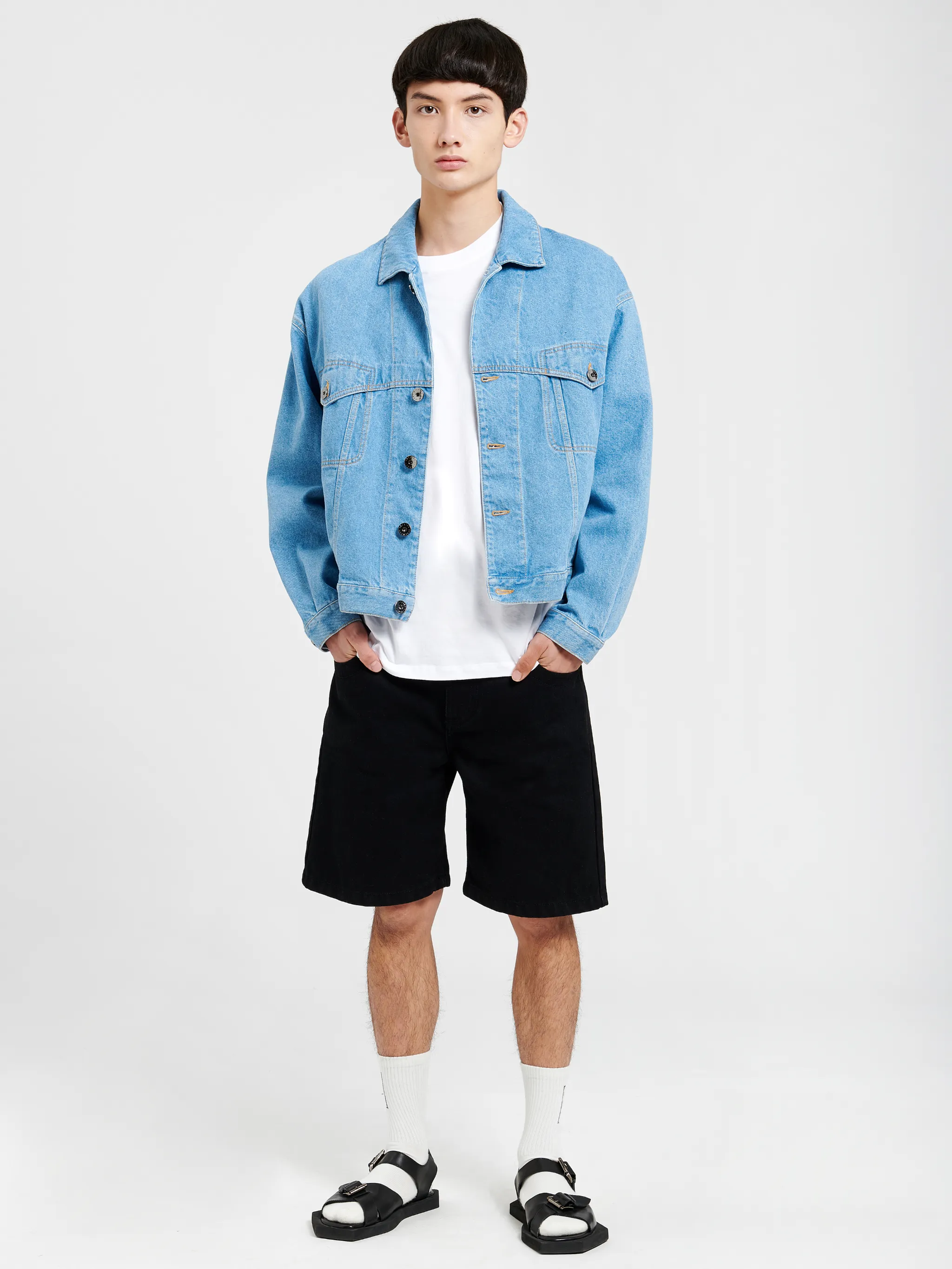 WARPED LOGO DENIM JACKET