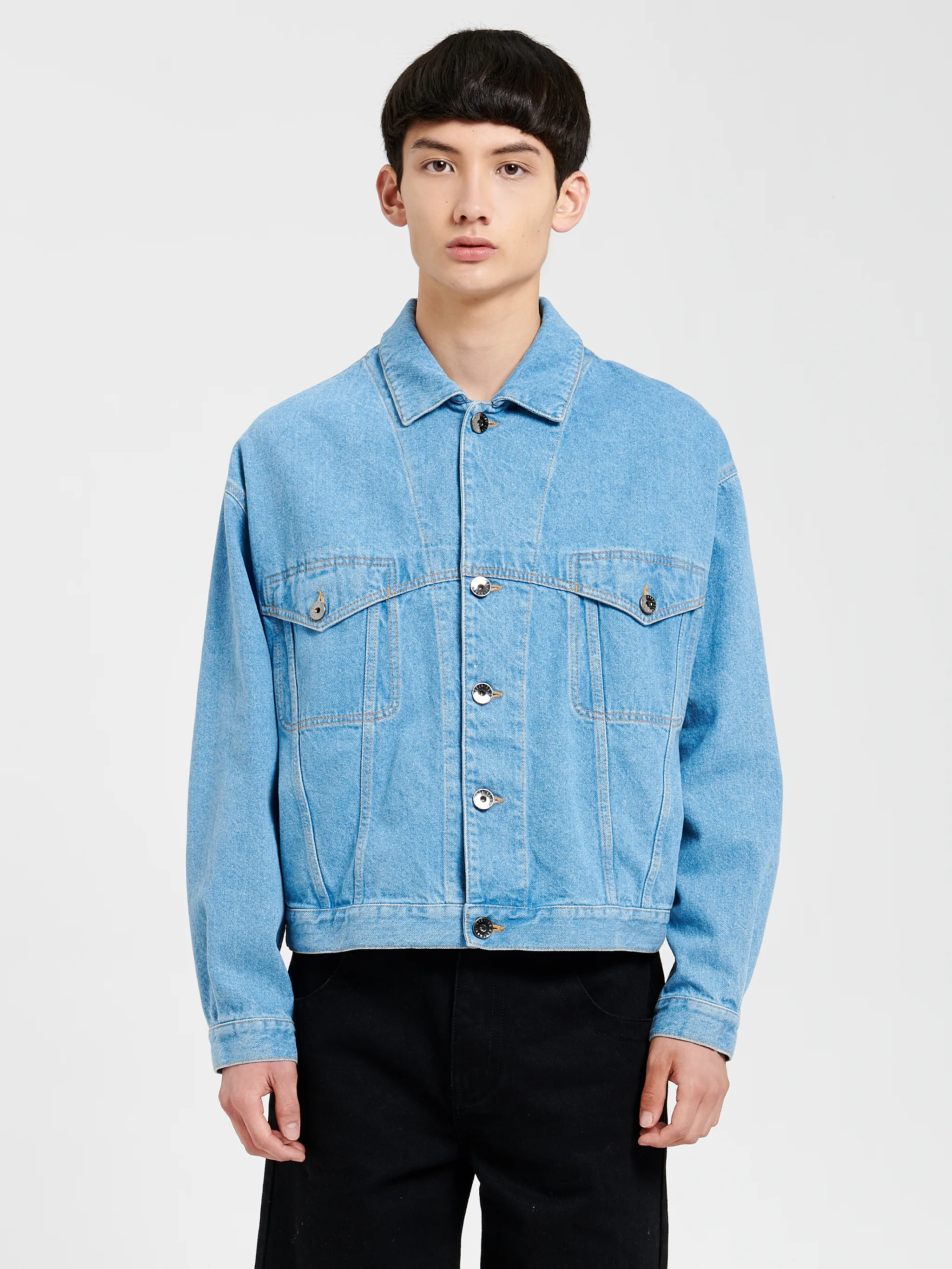 WARPED LOGO DENIM JACKET