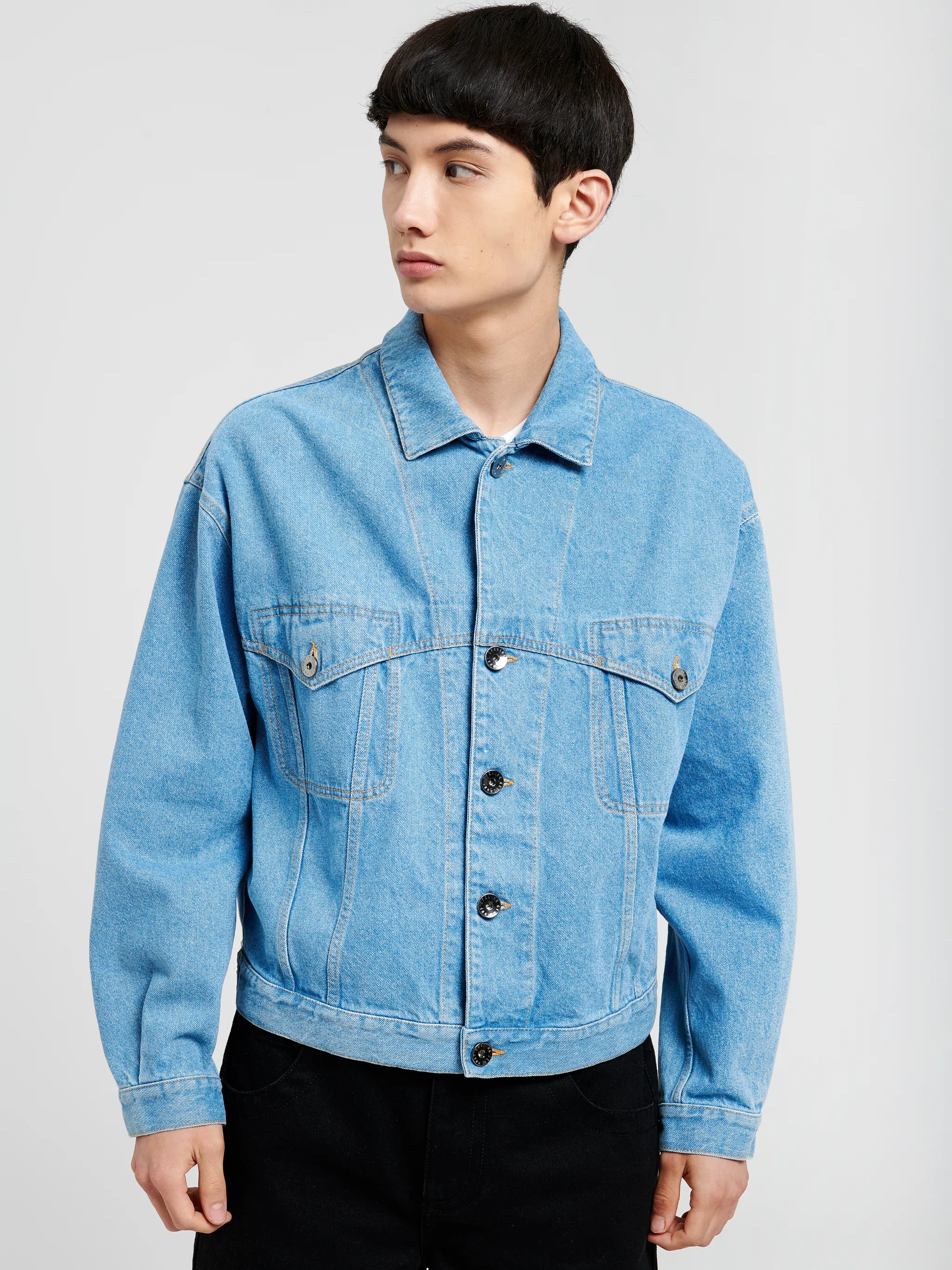 WARPED LOGO DENIM JACKET