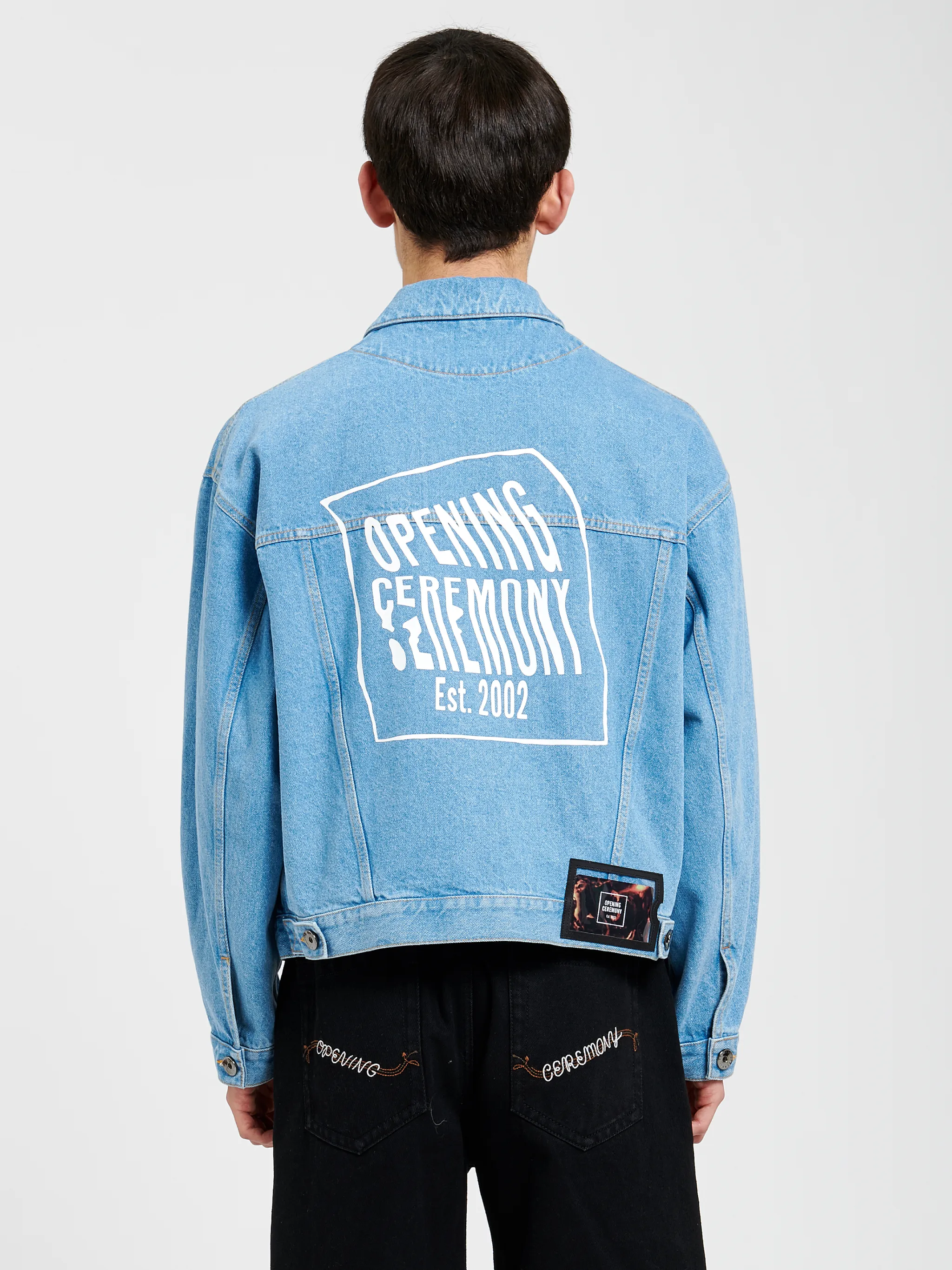 WARPED LOGO DENIM JACKET