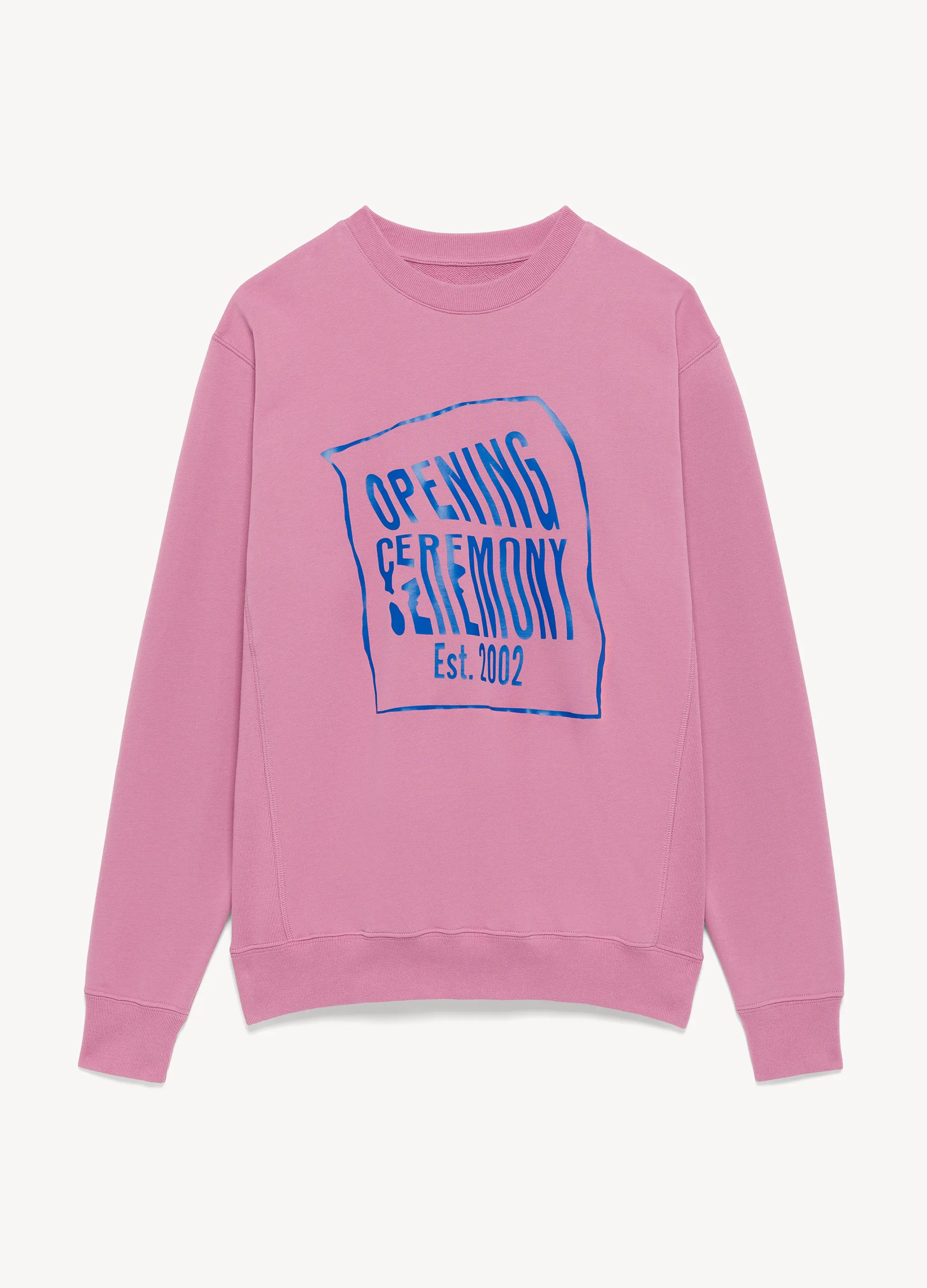 warped logo-print cotton sweatshirt