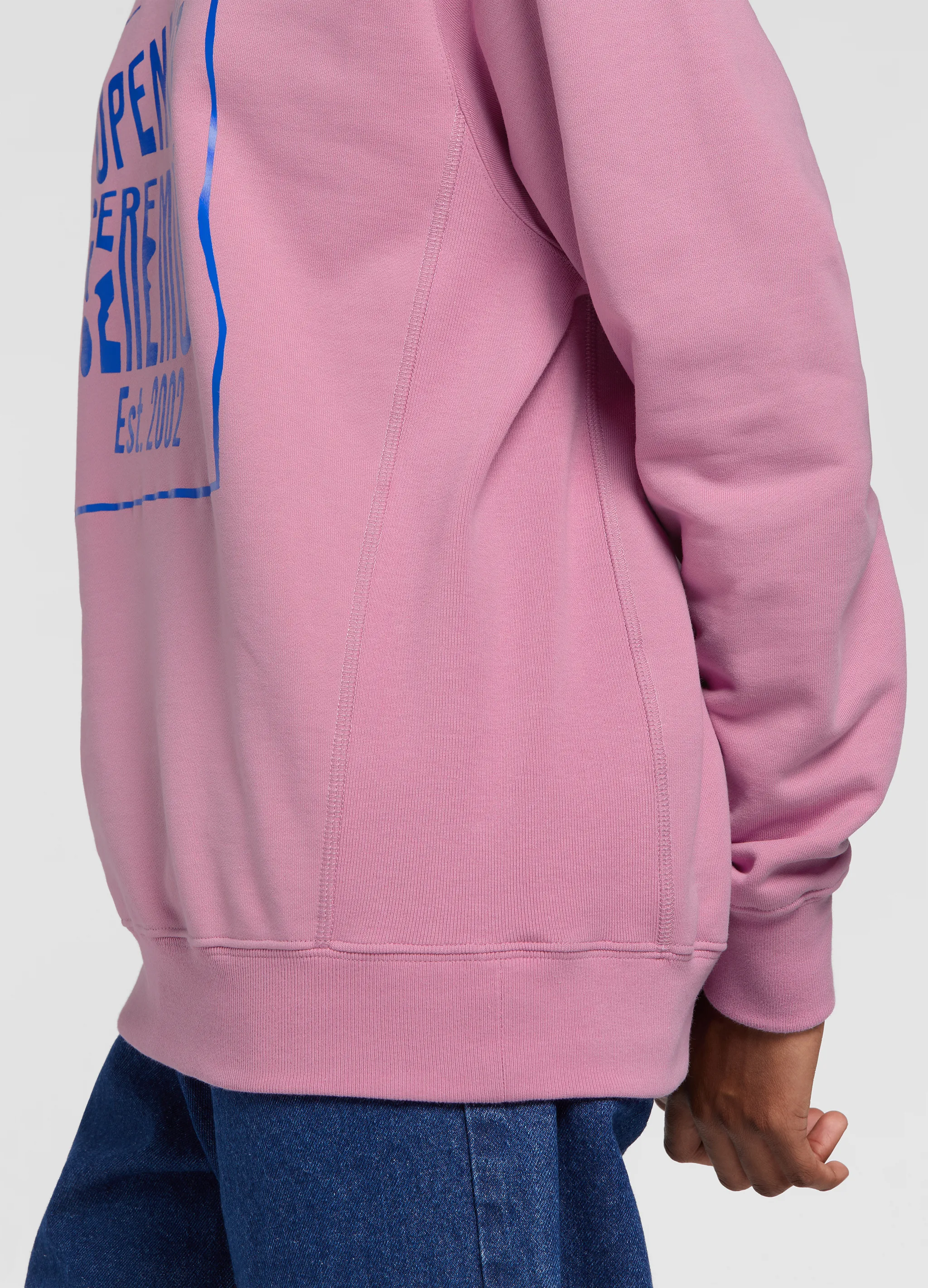 warped logo-print cotton sweatshirt