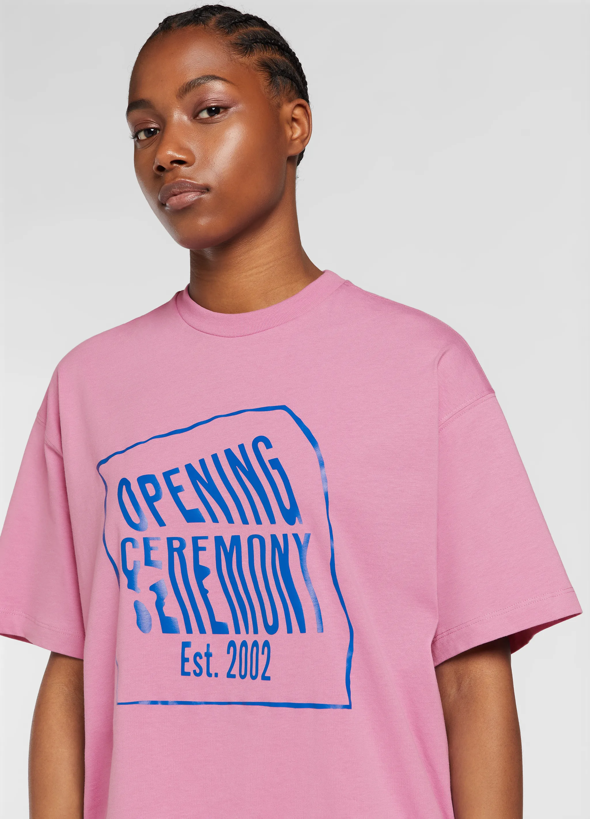 warped logo-print cotton T-shirt