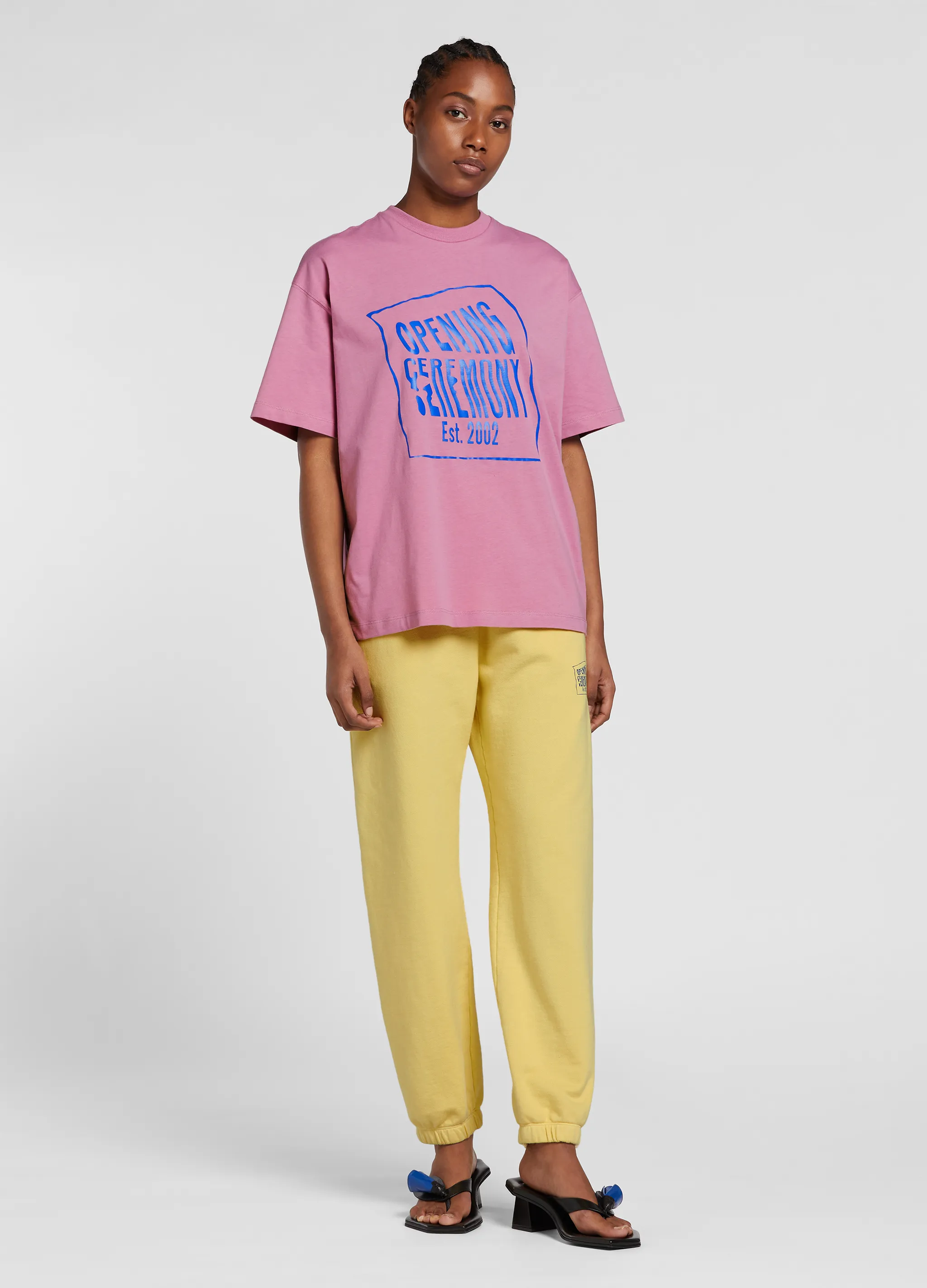warped logo-print track pants
