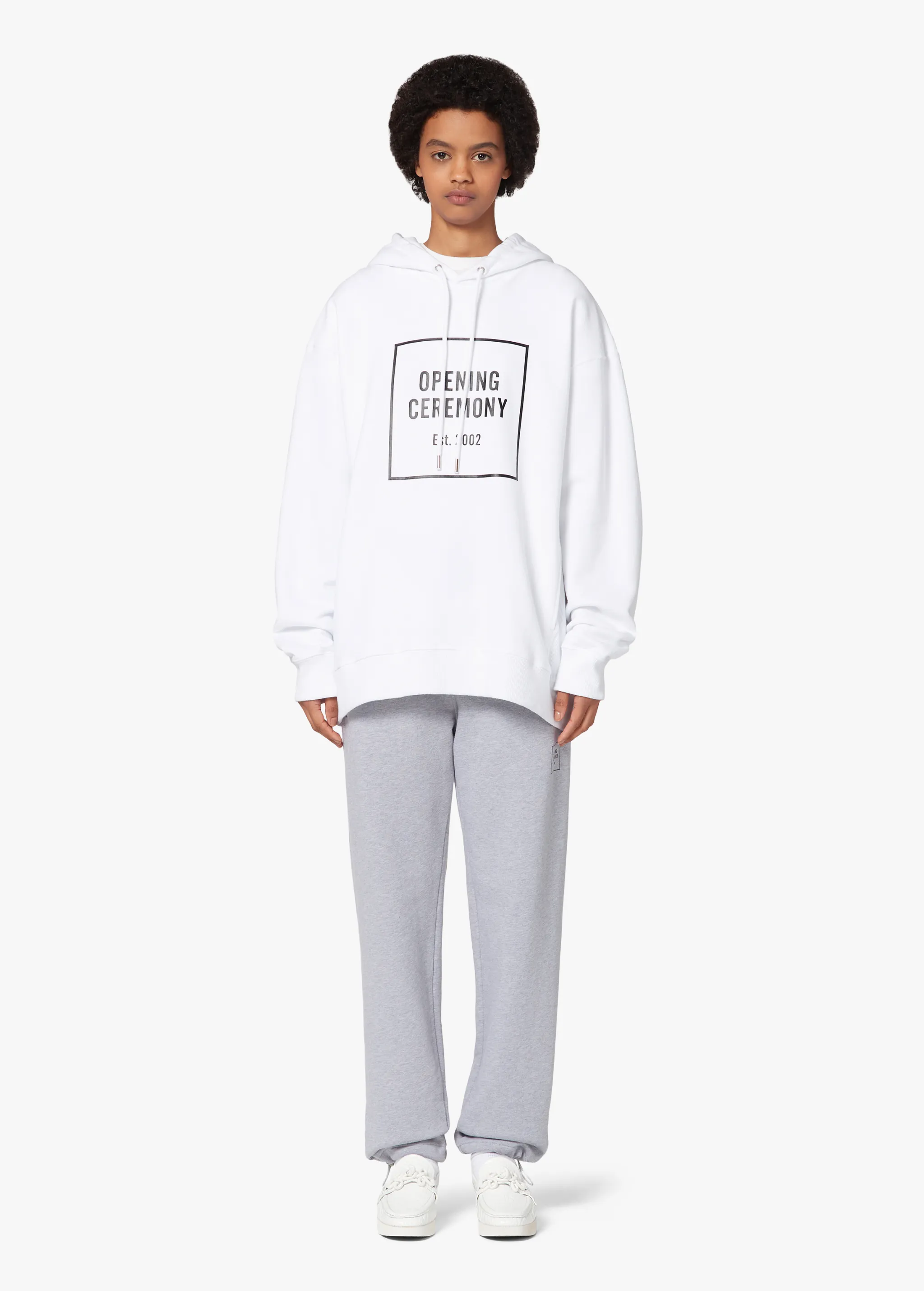 white box logo hoodie