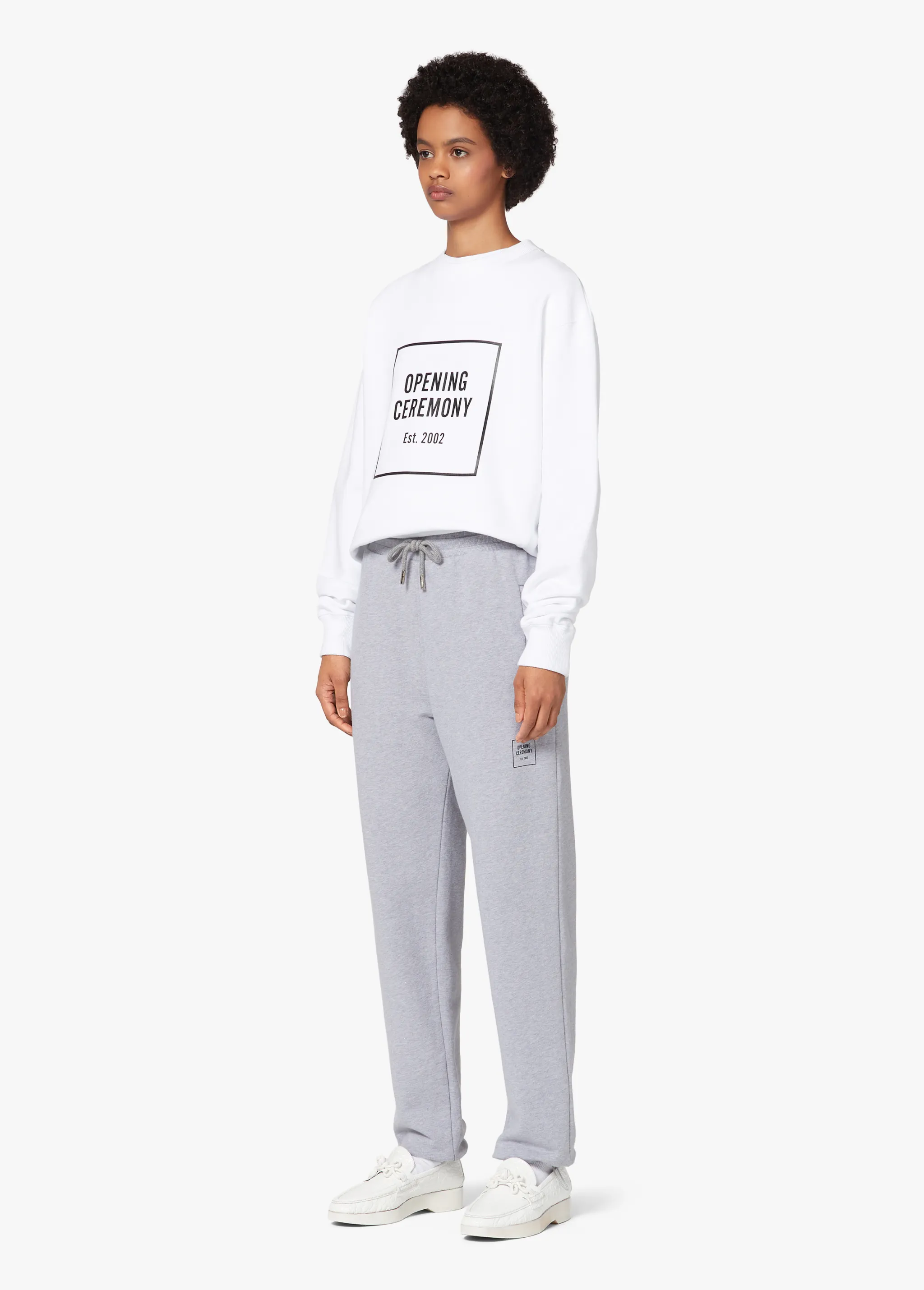 WHITE LOGO SWEATSHIRT