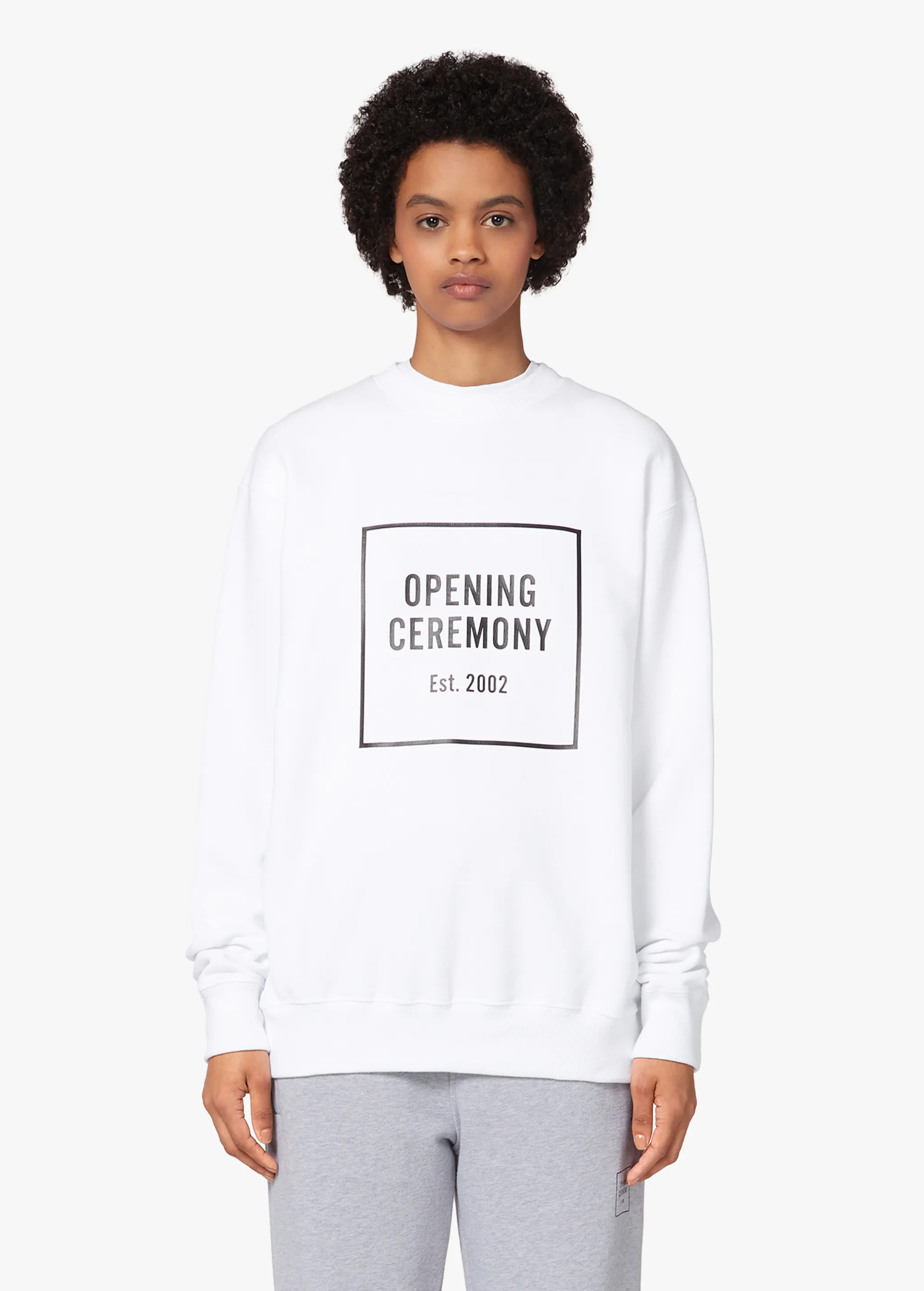 WHITE LOGO SWEATSHIRT